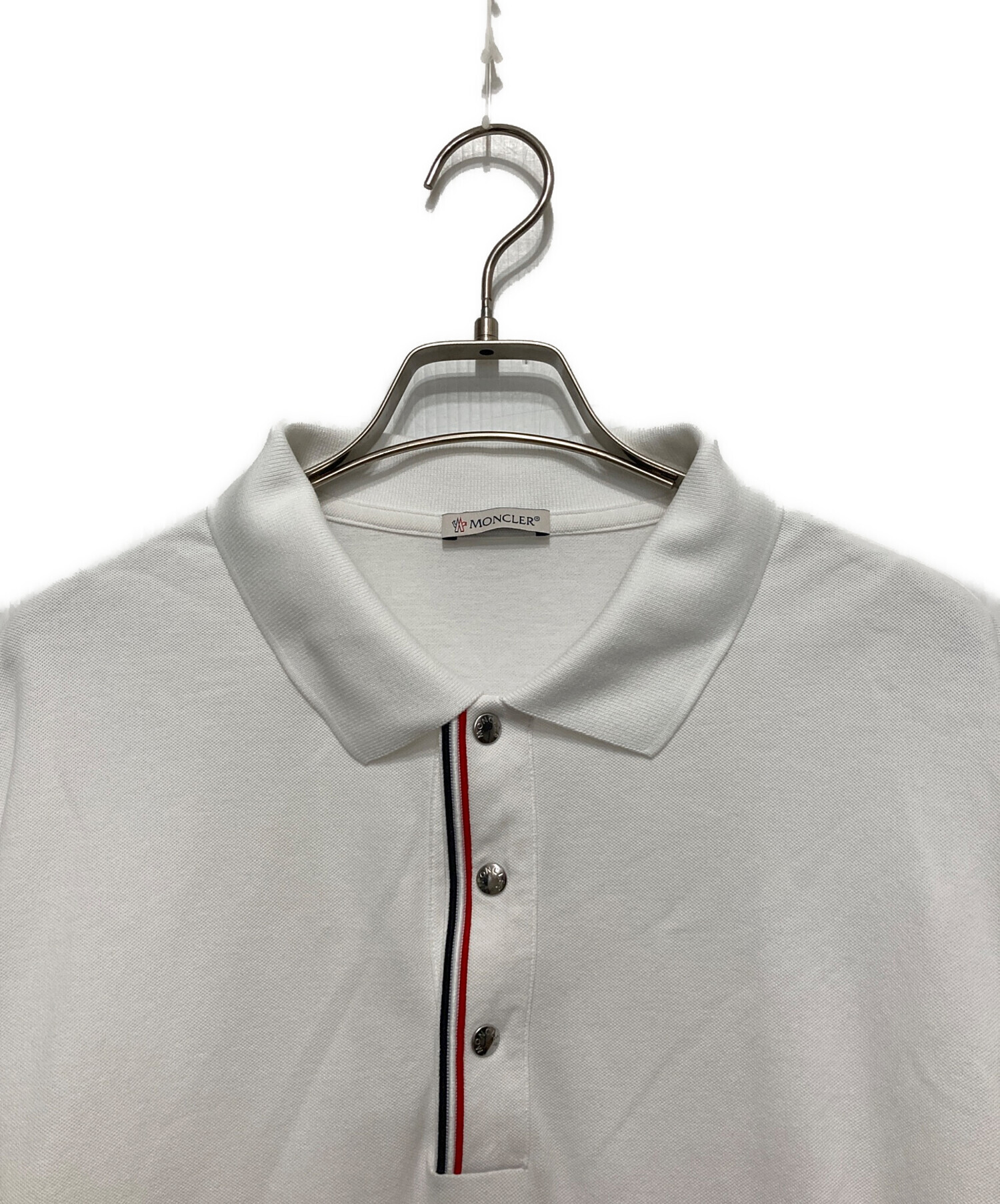 k*k様 MONCLER ホワイト ポロシャツ S 新品未使用品 中古・古着通販】MONCLER (モンクレール) ポロシャツ ホワイト サイズ