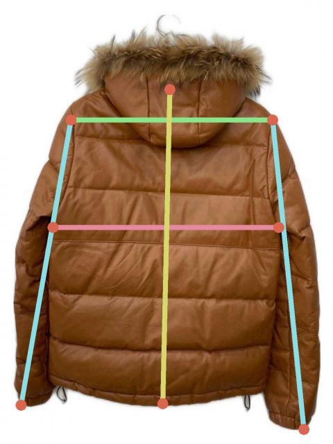 サージェントサルート ラクーンファー レザー ダウンジャケット 3way