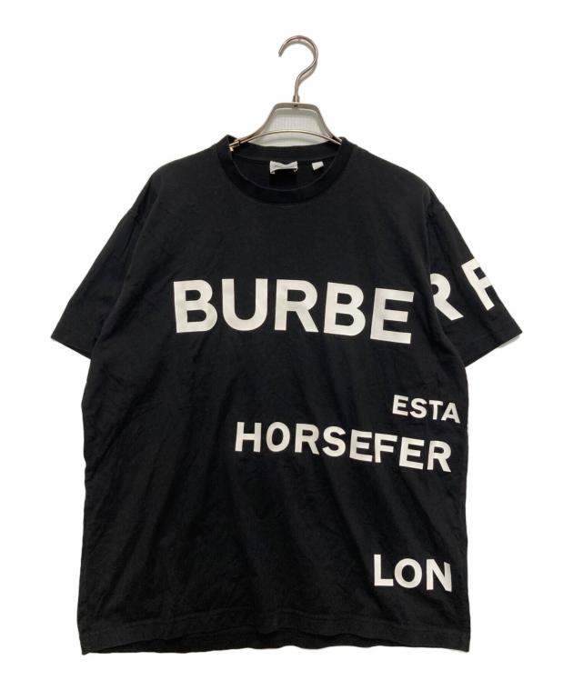 美品 BURBERRY バーバリー ホースフェリー ロゴ Tシャツ ブラックXS 中古・古着通販】BURBERRY (バーバリー) ホースフェリーロゴTシャツ