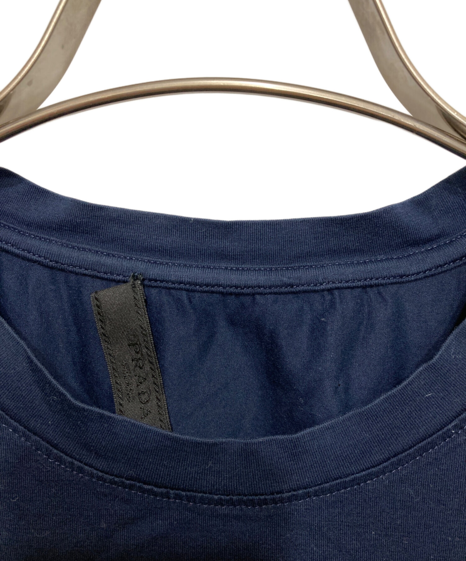 中古・古着通販】PRADA (プラダ) クルーネックTシャツ ネイビー サイズ