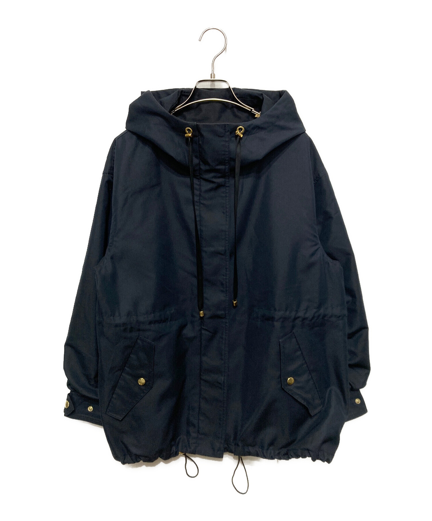 中古・古着通販】CADUNE (カデュネ) 撥水加工 フードブルゾン ネイビー