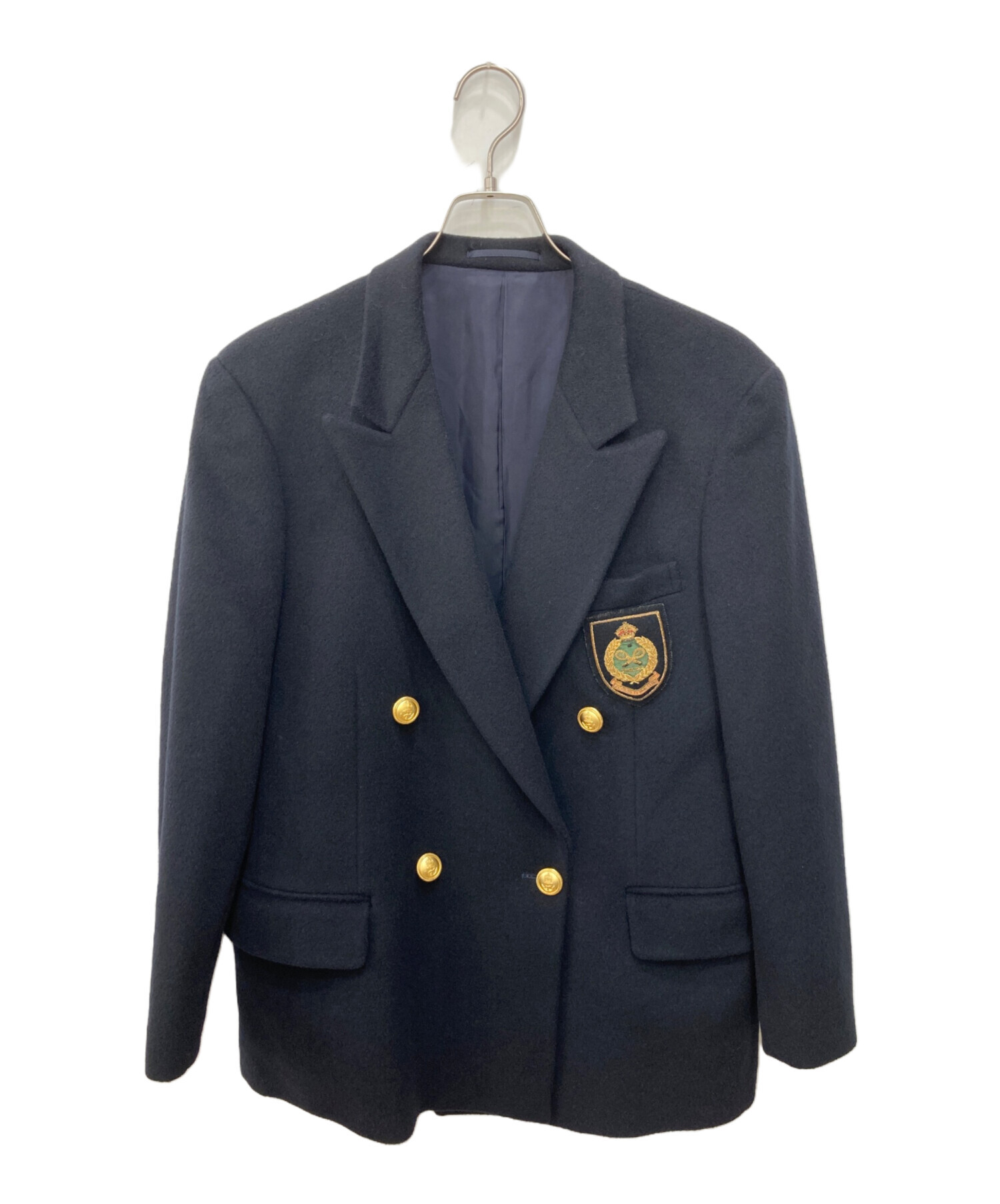 J.PRESSネイビー ダブル ブレザー 希少サイズ 中古・古着通販】J.PRESS (ジェイプレス) 金釦ウールダブルジャケット