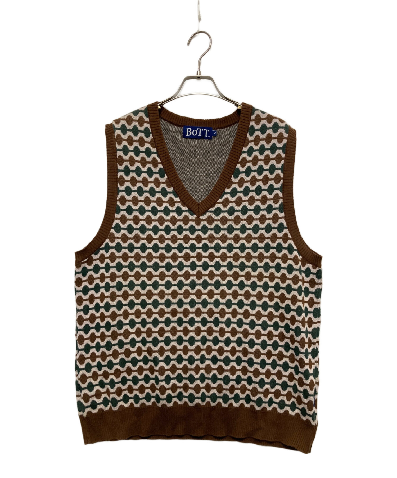 中古・古着通販】BoTT (ボット) Link Knit Vest ブラウン サイズ:XL 