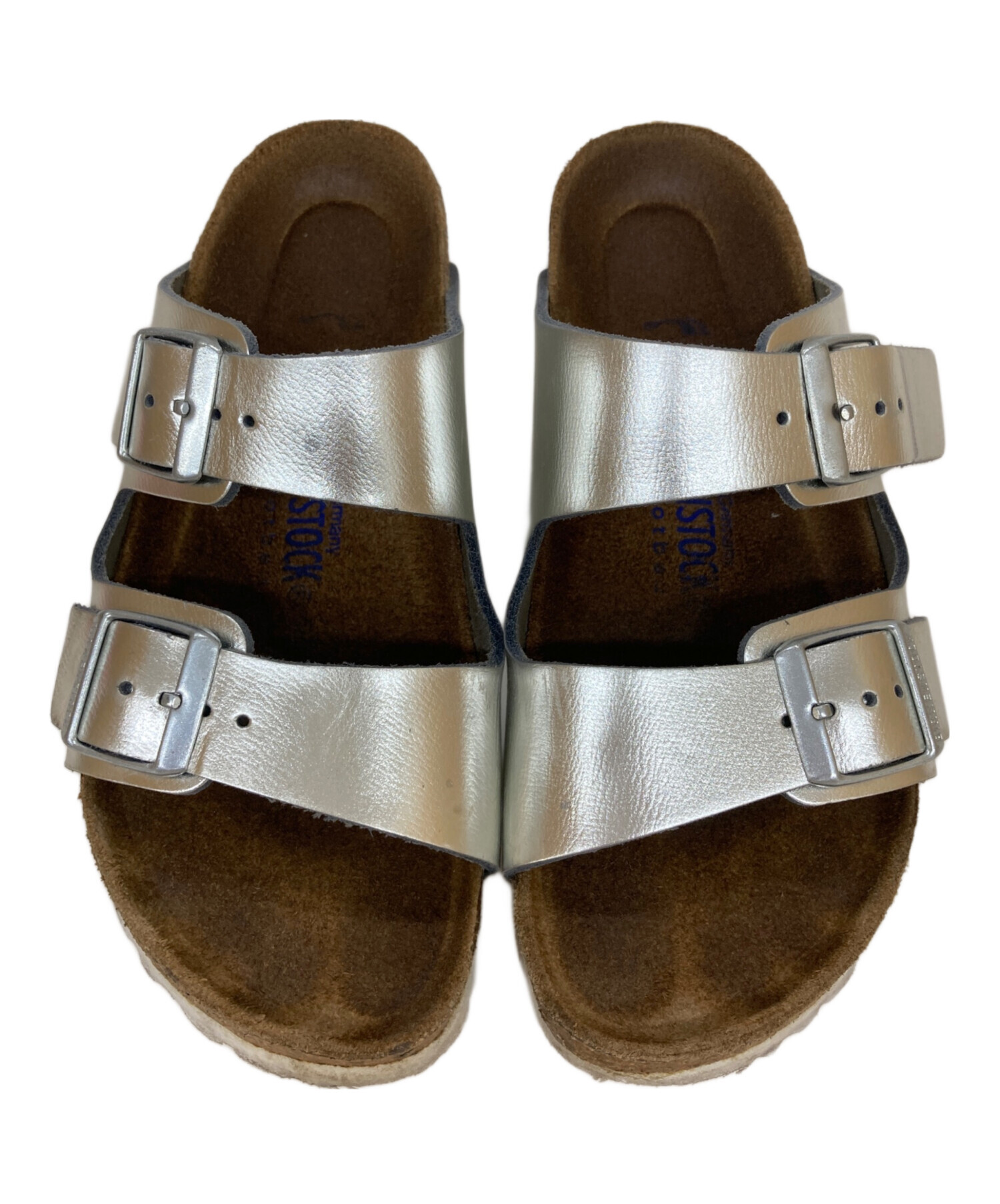 ☆未使用☆ビルケンシュトック☆22㌢☆サンダル☆ラメ入り☆シルバー×ホワイト。 中古・古着通販】BIRKENSTOCK (ビルケンシュトック) ARIZONA