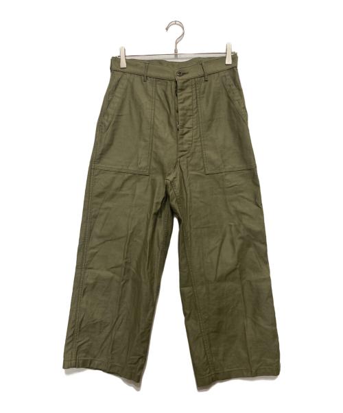 中古・古着通販】HYKE (ハイク) BACK SATIN BAKER PANTS カーキ サイズ