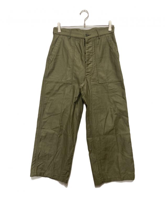 中古・古着通販】HYKE (ハイク) BACK SATIN BAKER PANTS カーキ