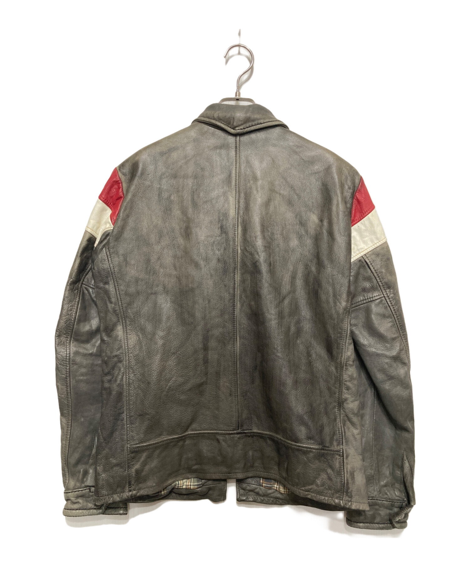 中古・古着通販】Schott (ショット) レザージャケット グレー サイズ:M 