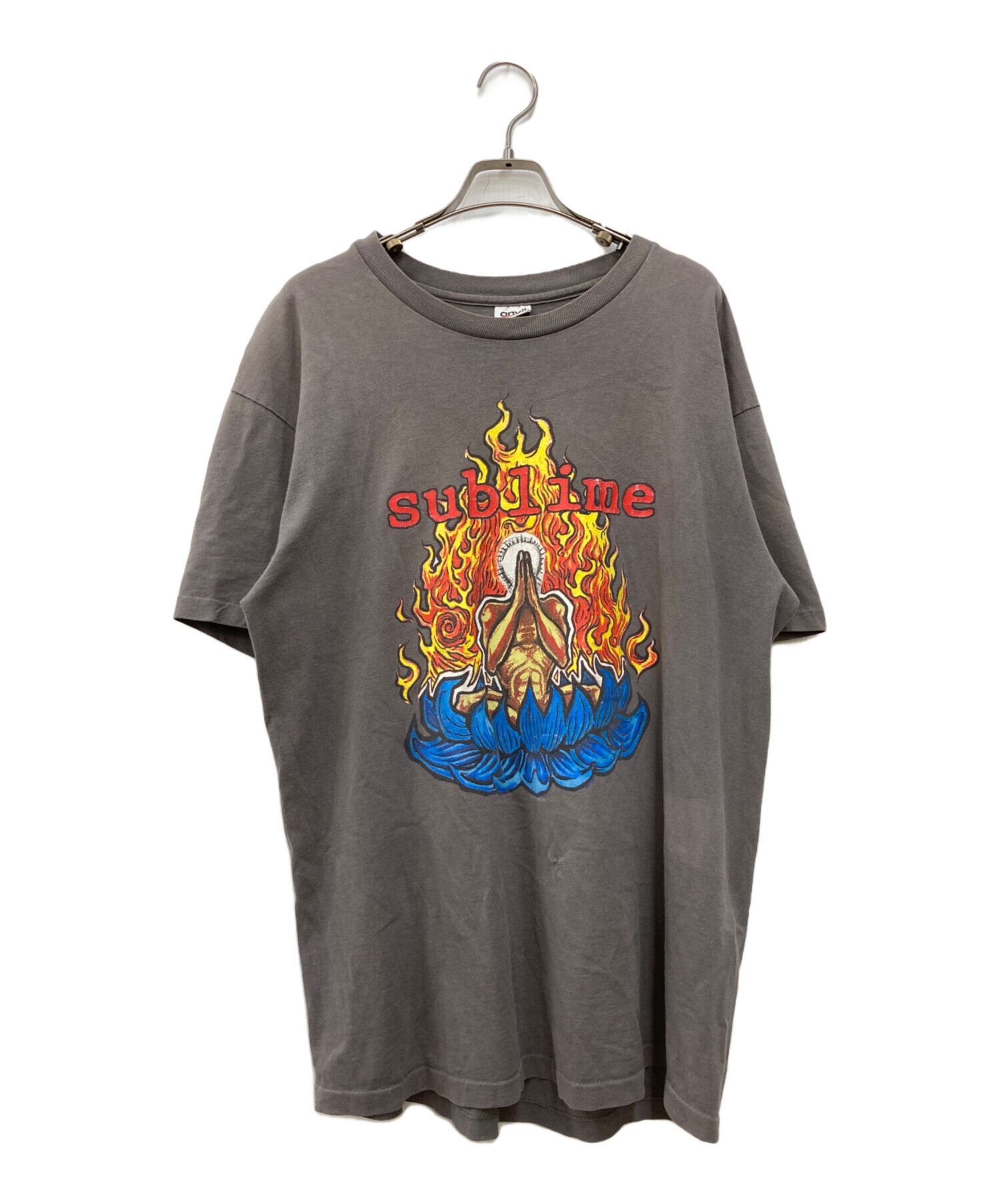 中古・古着通販】anvil (アンヴィル) プリントTシャツ グレー サイズ 