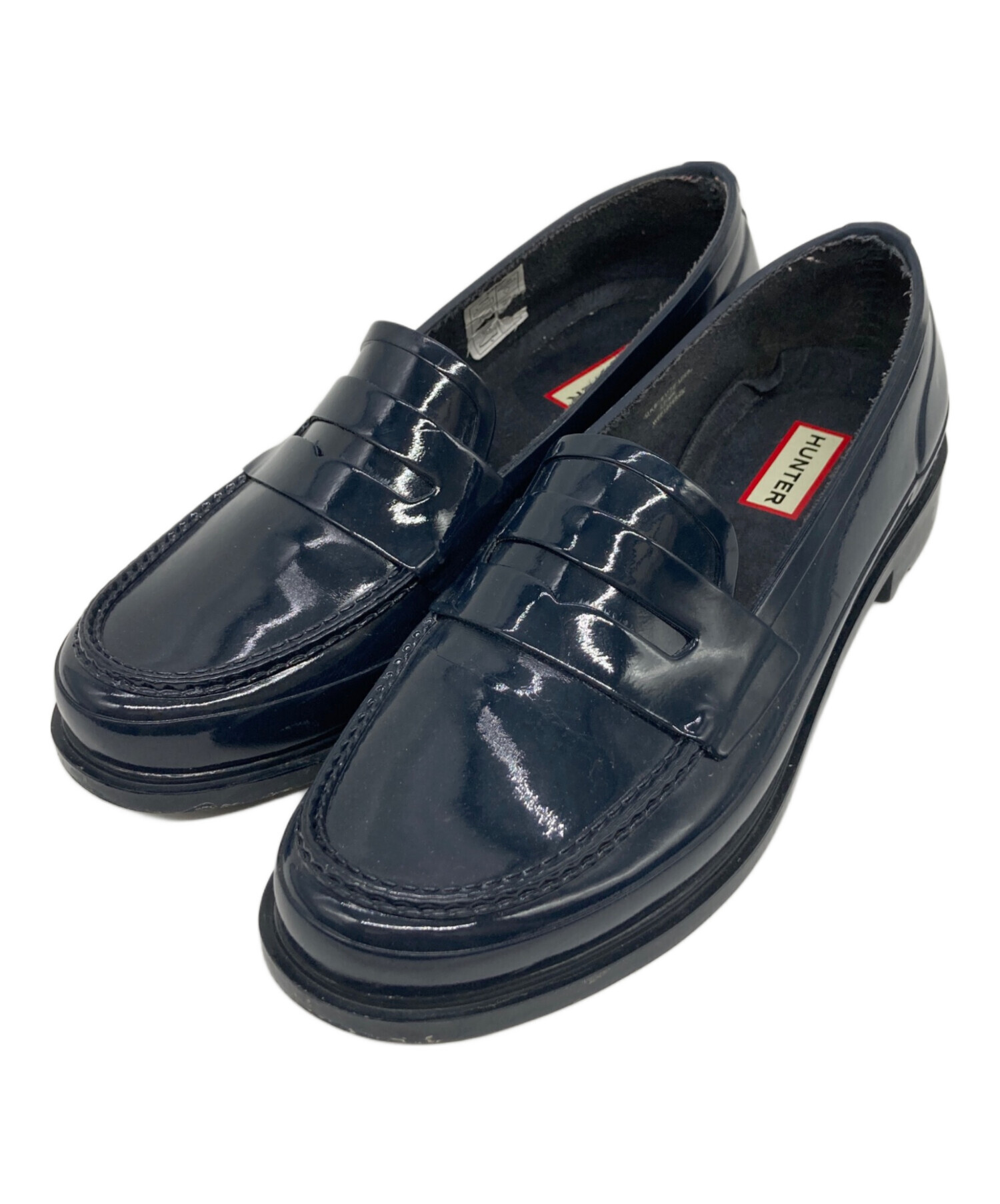 HUNTER (ハンター) コインローファー ネイビー サイズ:SIZE UK6