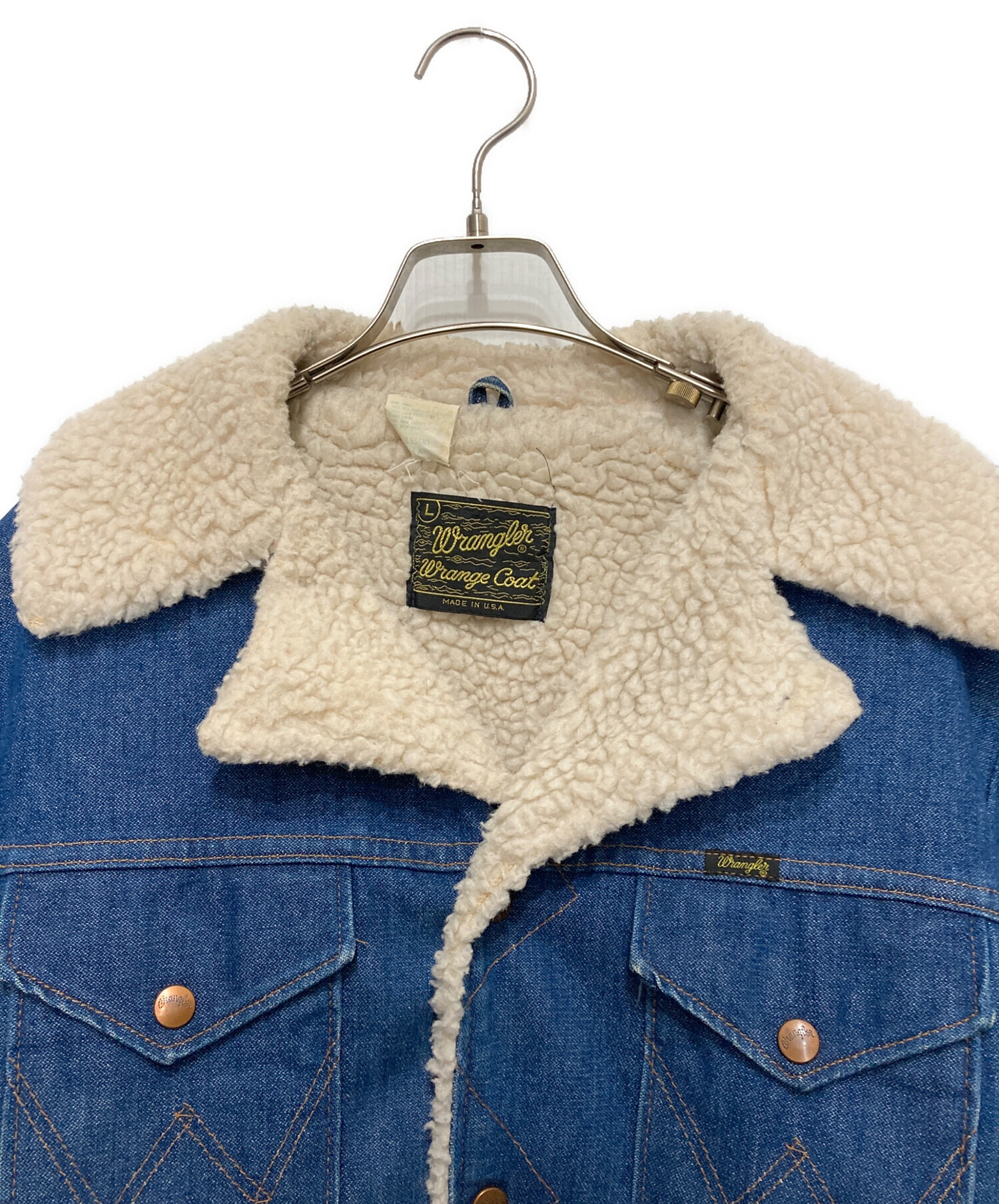 古着 vintage ラングラー シェルパランチコート L オンブレチェック 古着 vintage ラングラー シェルパランチコート L オンブレチェック