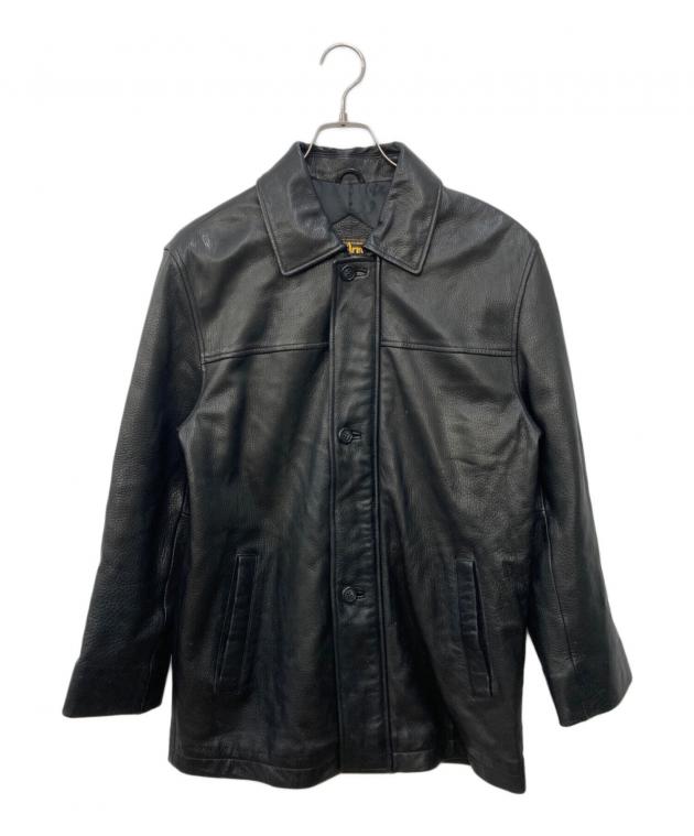 雰囲気抜群 WIND ARMOR レザージャケット ブラック Mサイズ 裏地総柄 中古・古着通販】Wind Armor (ウィンドアーマー) レザージャケット