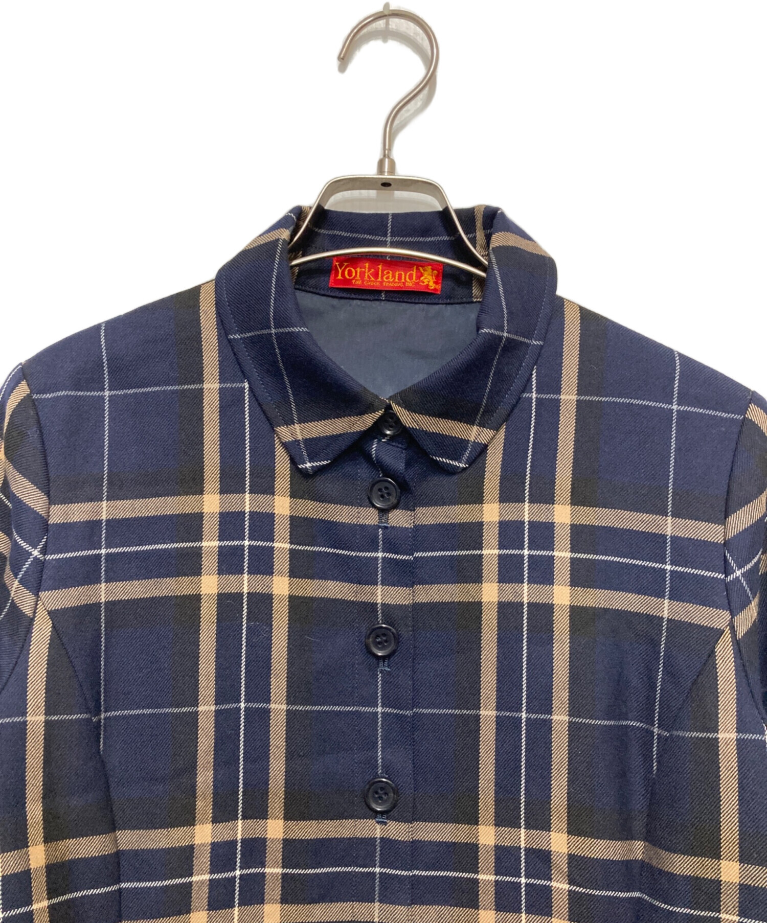 中古・古着通販】YORKLAND (ヨークランド) シャツワンピース ネイビー