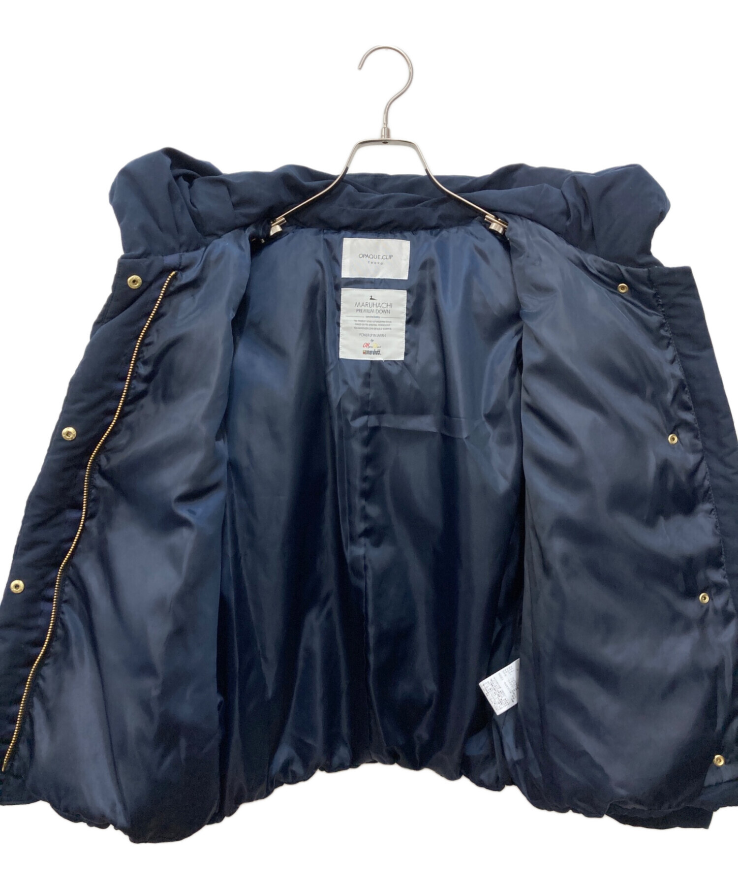 OPAQUE.CLIPマルハチコラボ プレミアムダウンコート 38M ネイビー紺