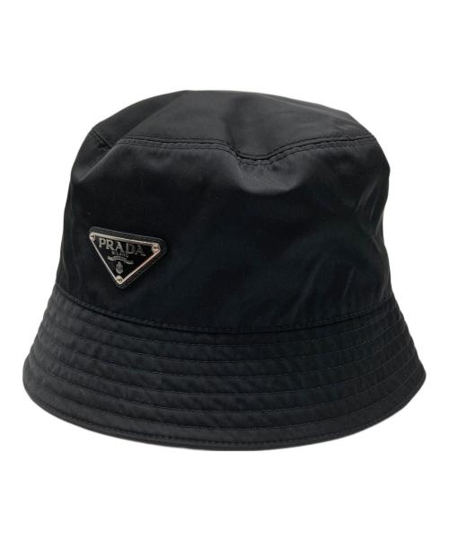 PRADA バケットハット ブラック M 中古・古着通販】PRADA (プラダ) バケットハット ブラック サイズ:M