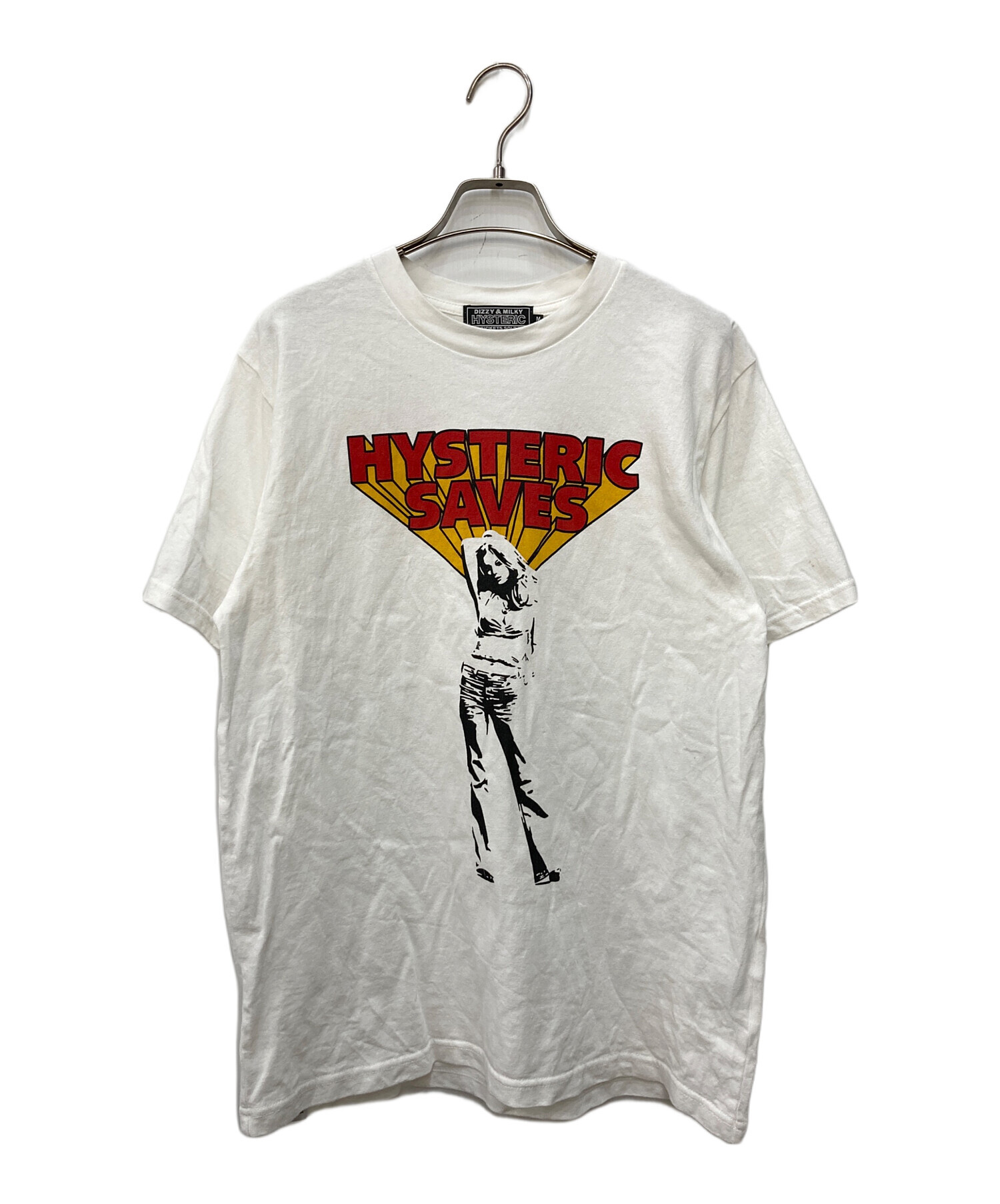 HYSTERIC SAVES Tシャツ ホワイト 中古・古着通販】Hysteric Glamour (ヒステリックグラマー) SAVES T