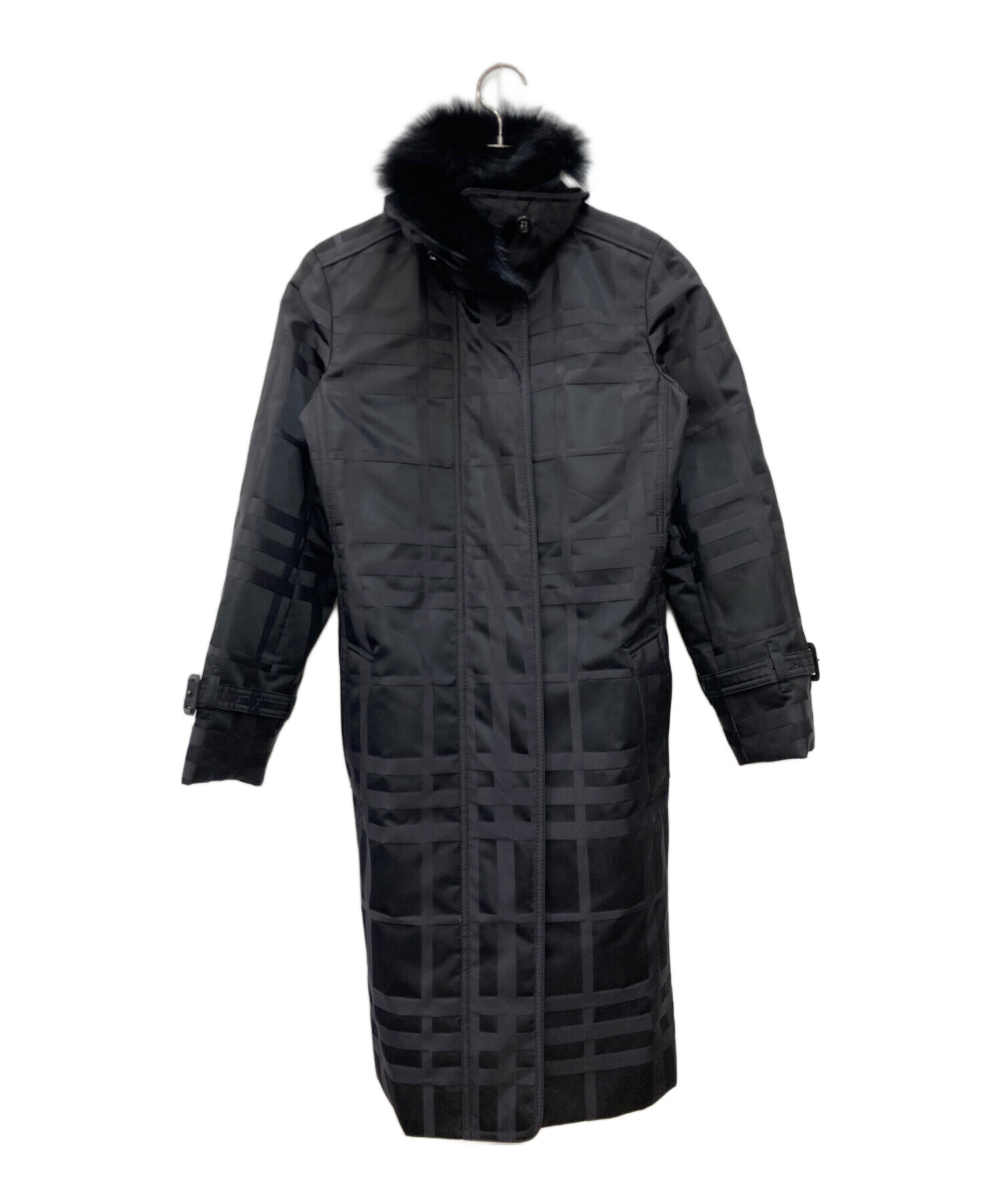 バーバリーロンドン 中綿コート フォックスファー 38 BURBERRY LONDON 