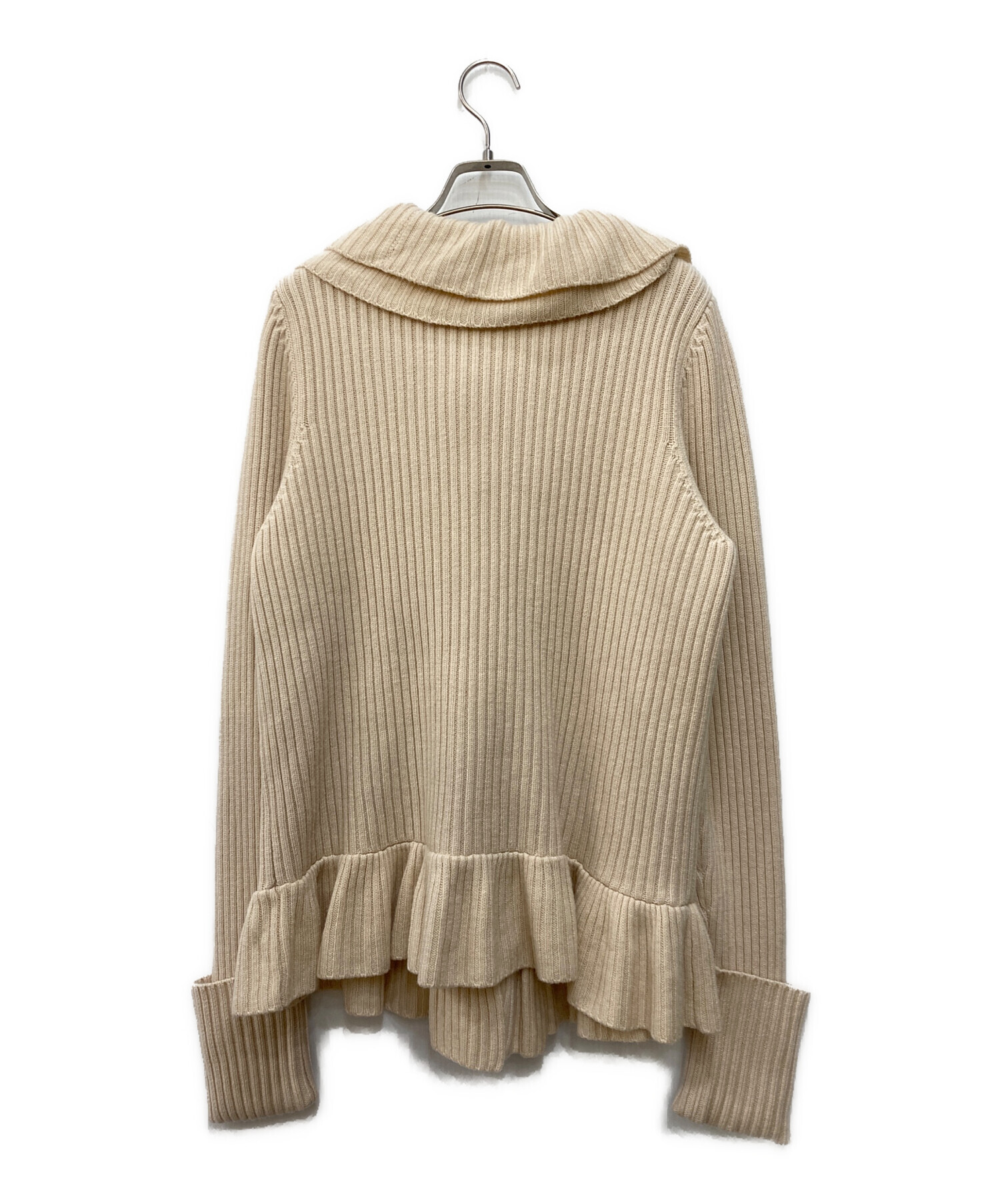 中古・古着通販】TORY BURCH (トリーバーチ) カシミヤ混金釦フリル 