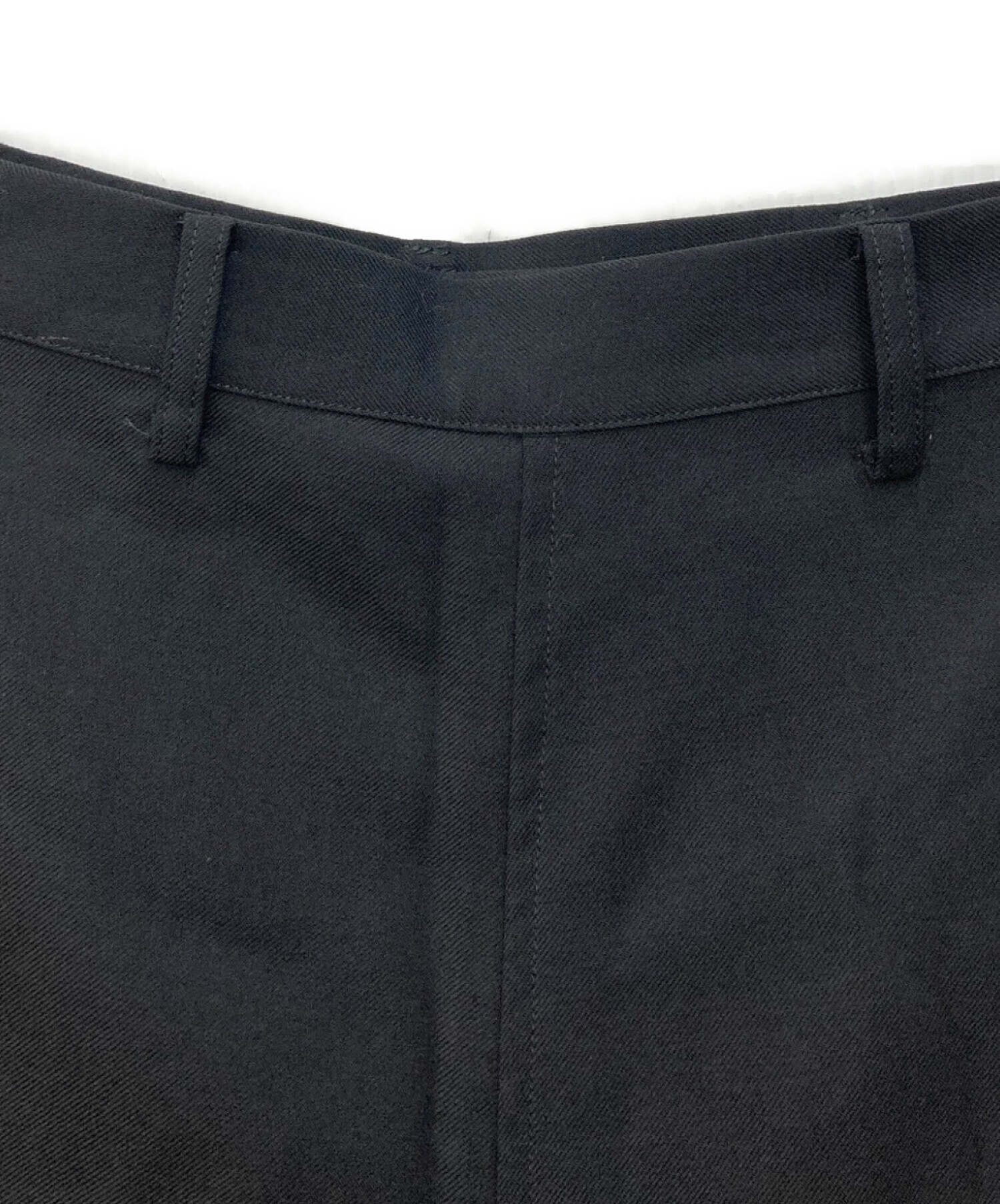 ヨウジヤマモト　ブラック　ジッパーパンツ yohji yamamoto - pour homme | タブ付太P (メンズ) / ブラック / HO