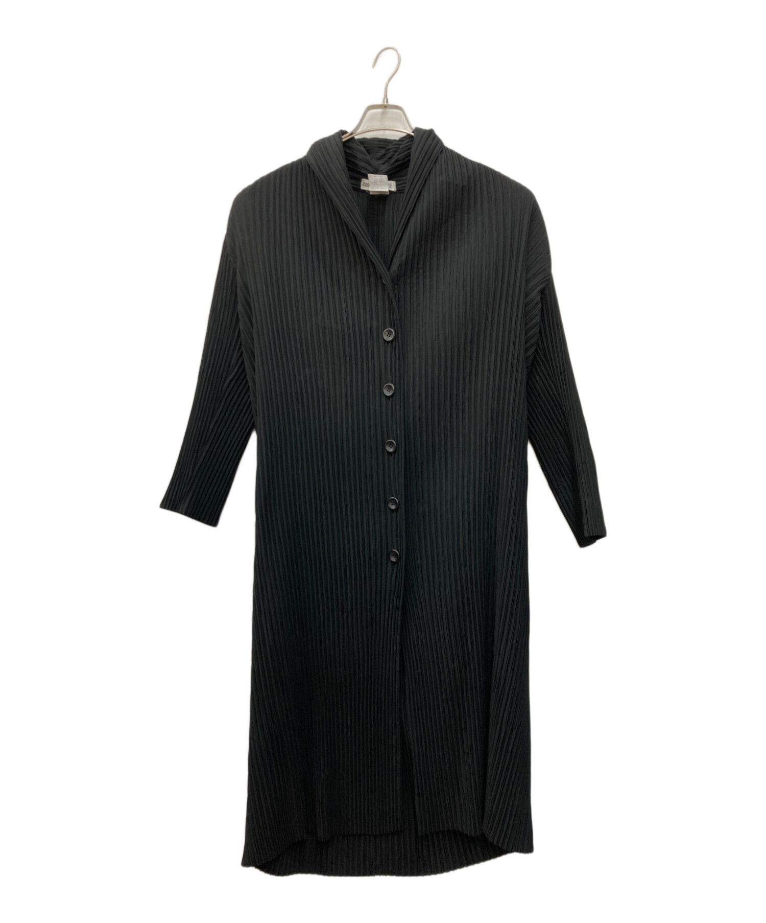 イッセイミヤケ　プリーツコート　黒　M