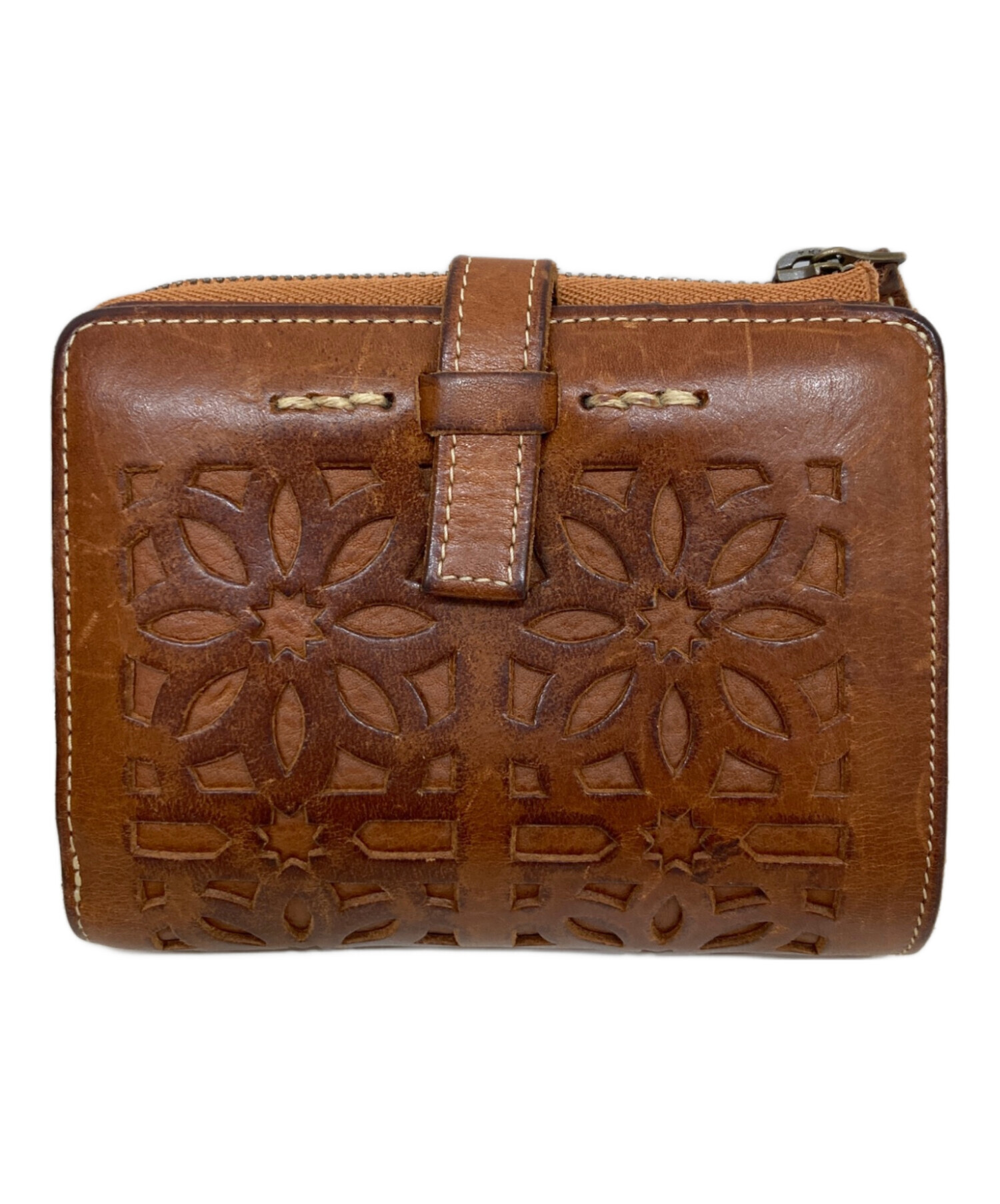 genten ブラウンレザー 二つ折り財布 牛革 未使用品 genten 二つ折り財布 中古・古着通販】genten (ゲンテン) 2つ折り財布