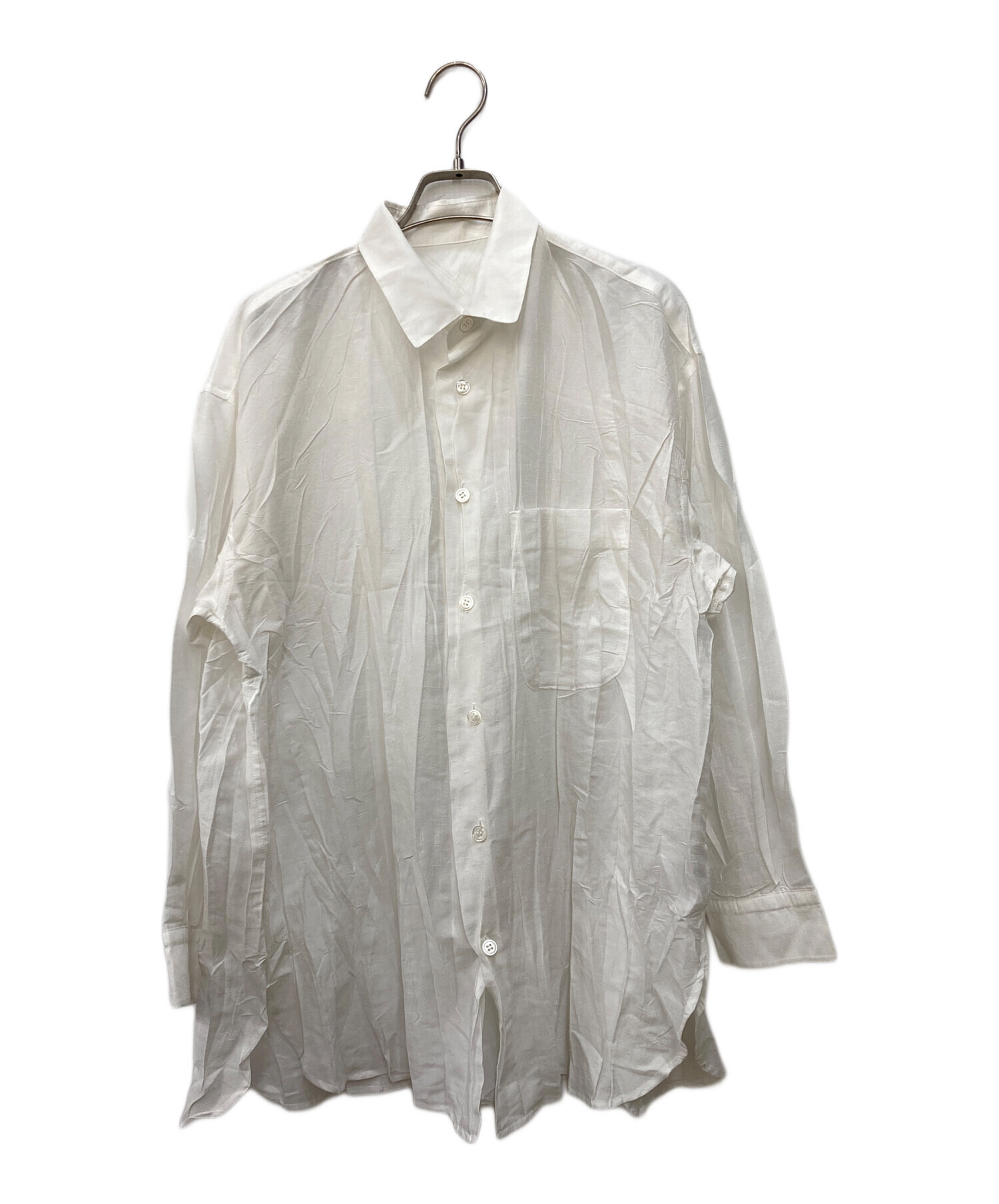 ISSEY MIYAKE MEN イッセイミヤケ シワ加工 バンドカラーシャツ 90s