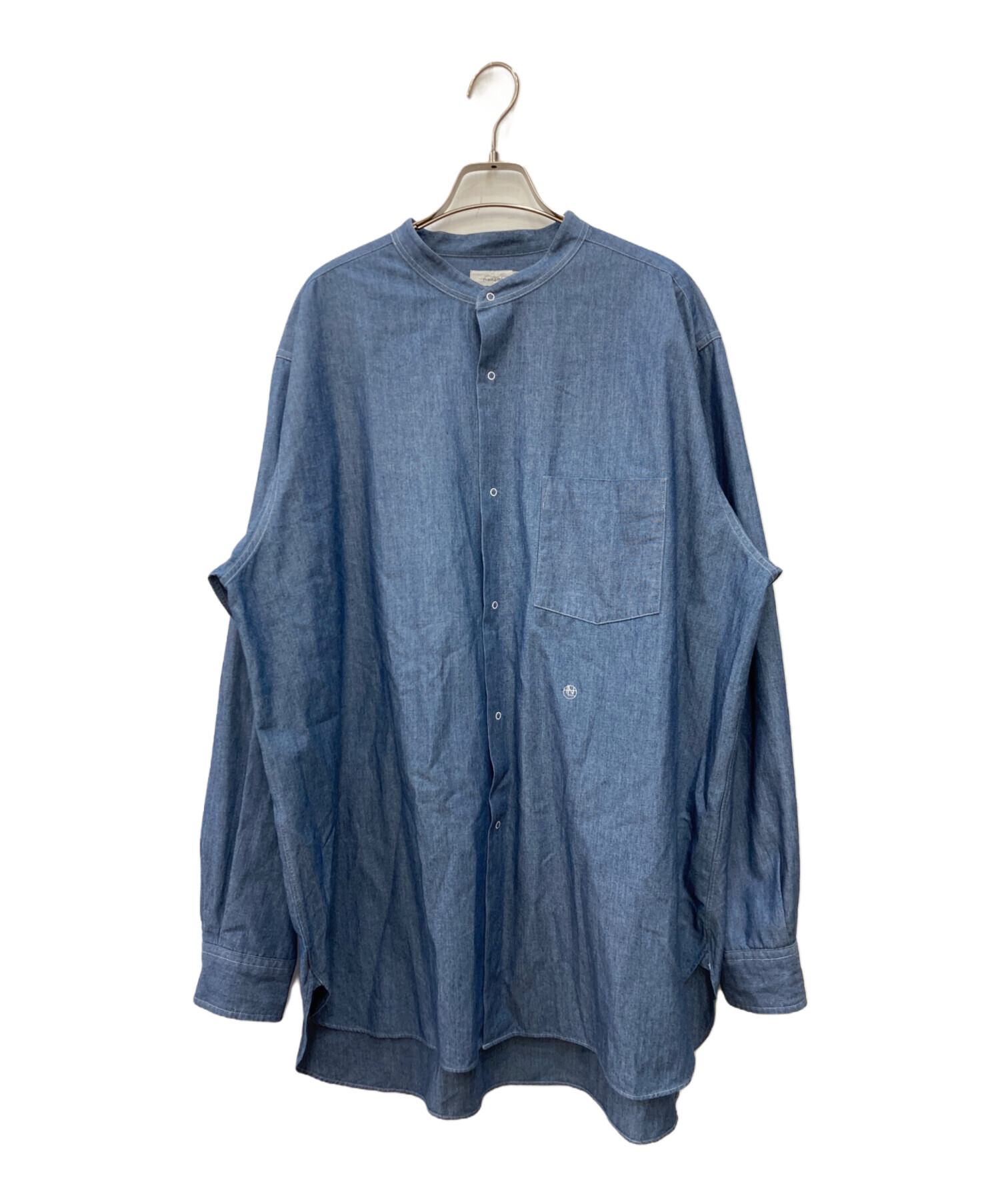 中古・古着通販】nanamica (ナナミカ) Band Collar Wind Shirts ブルー