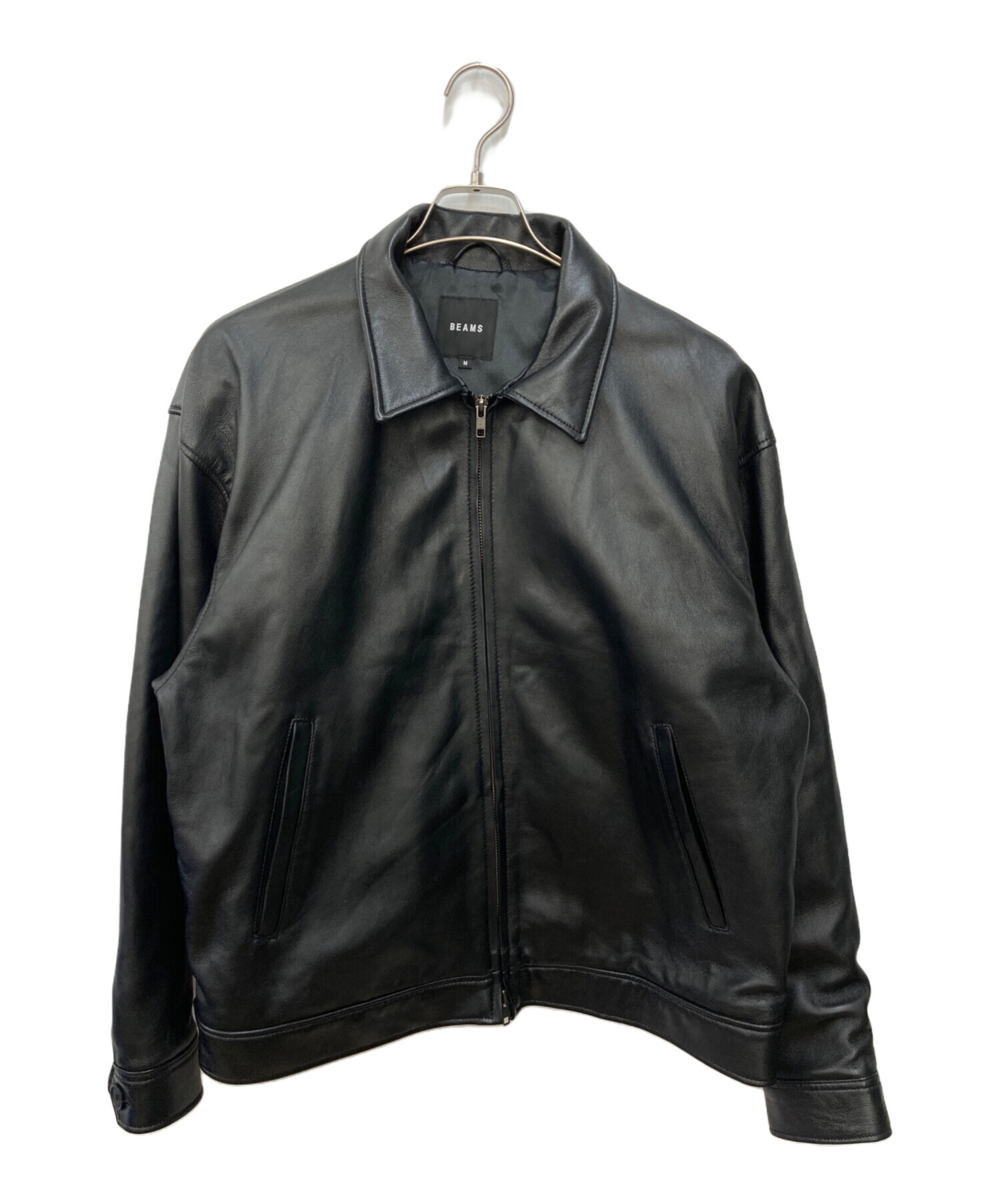 中古・古着通販】BEAMS (ビームス) ラムレザー ジップブルゾン