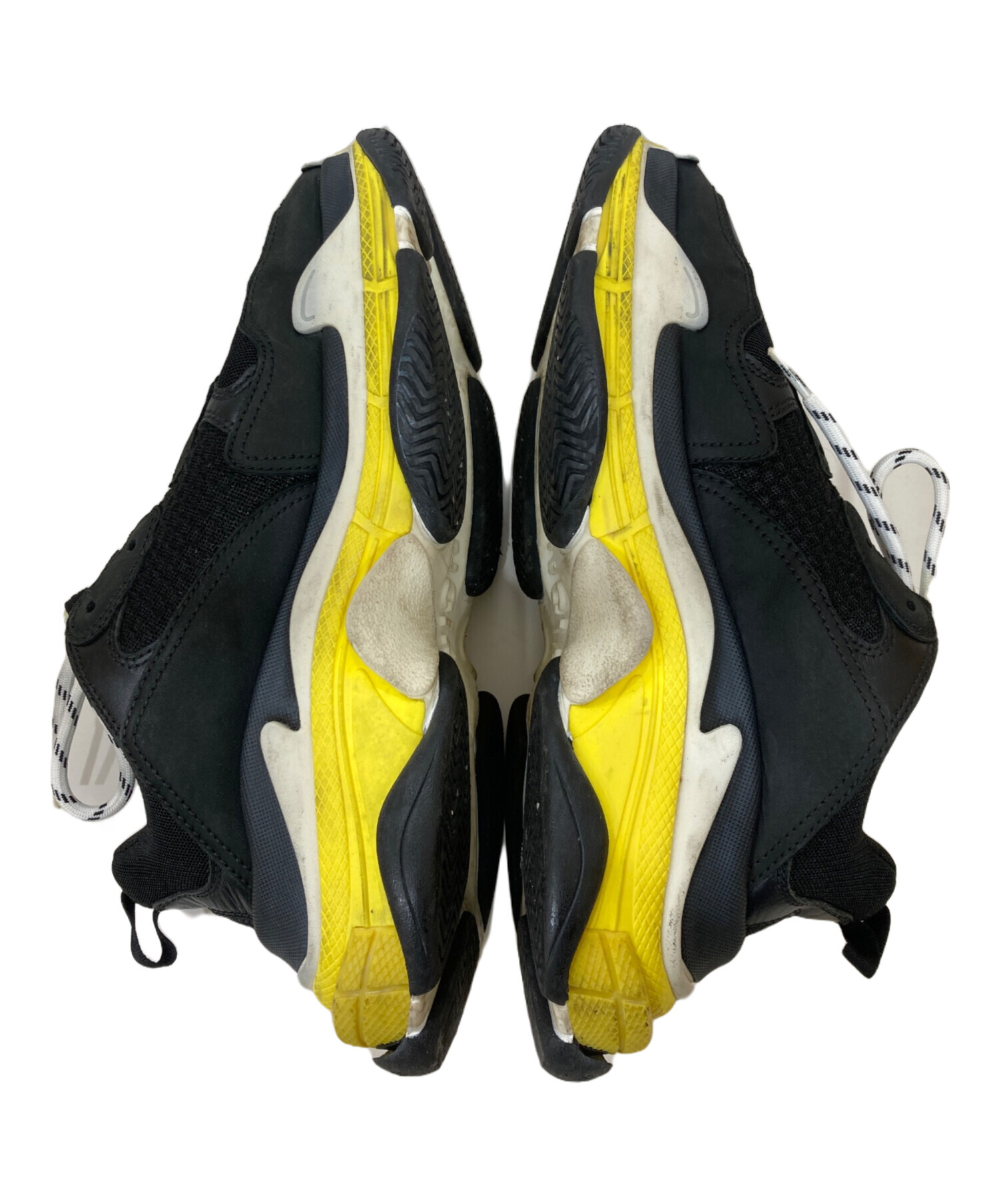 BALENCIAGA ランナー ブラック/イエロー 39 中古・古着通販】BALENCIAGA (バレンシアガ) Triple S ブラック