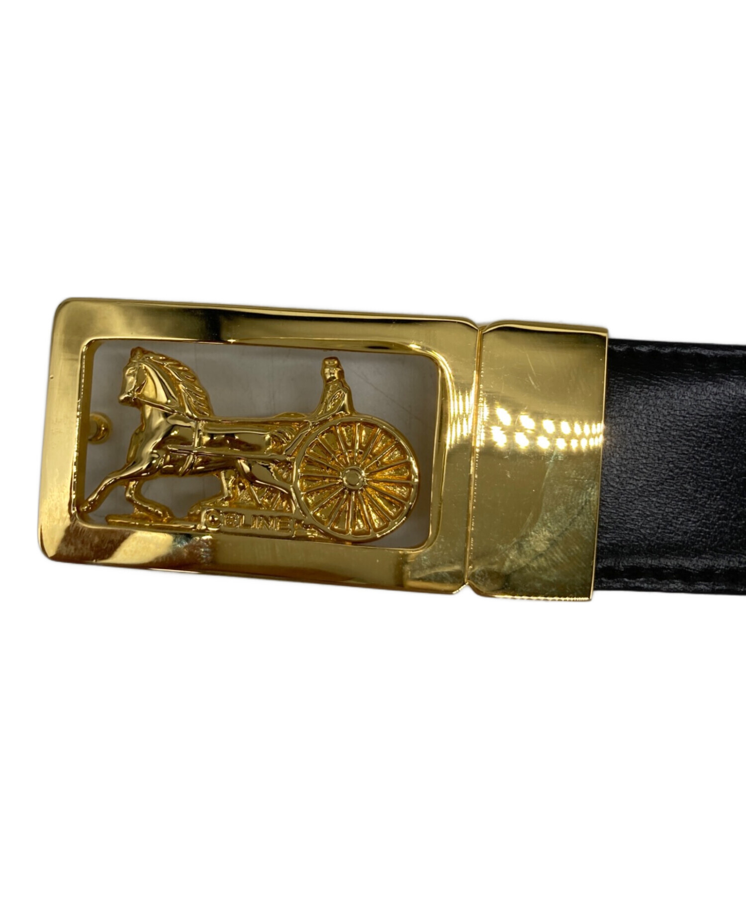 中古・古着通販】CELINE (セリーヌ) 馬車金具バックルベルト｜ブランド