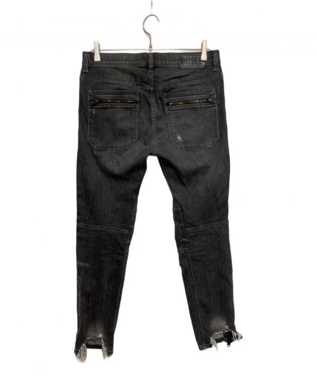 気まぐれ出品・未使用品・処分価格！DIESEL THOMMER-T 26 DIESEL (ディーゼル) THOMMER-T イタリア製 ダメージ加工 ジップフライ