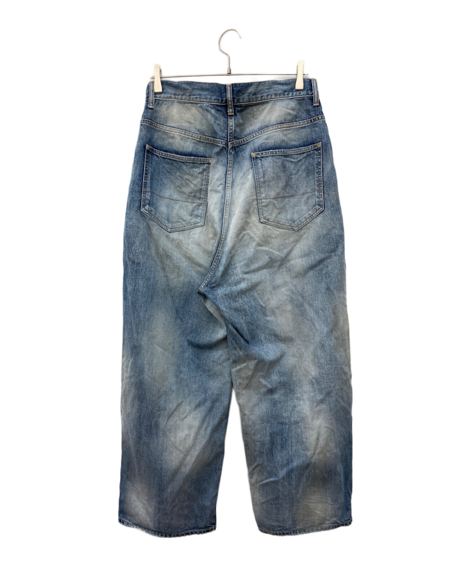 中古・古着通販】ANCELLM (アンセルム) DAMAGE WIDE 5P DENIM PANTS 