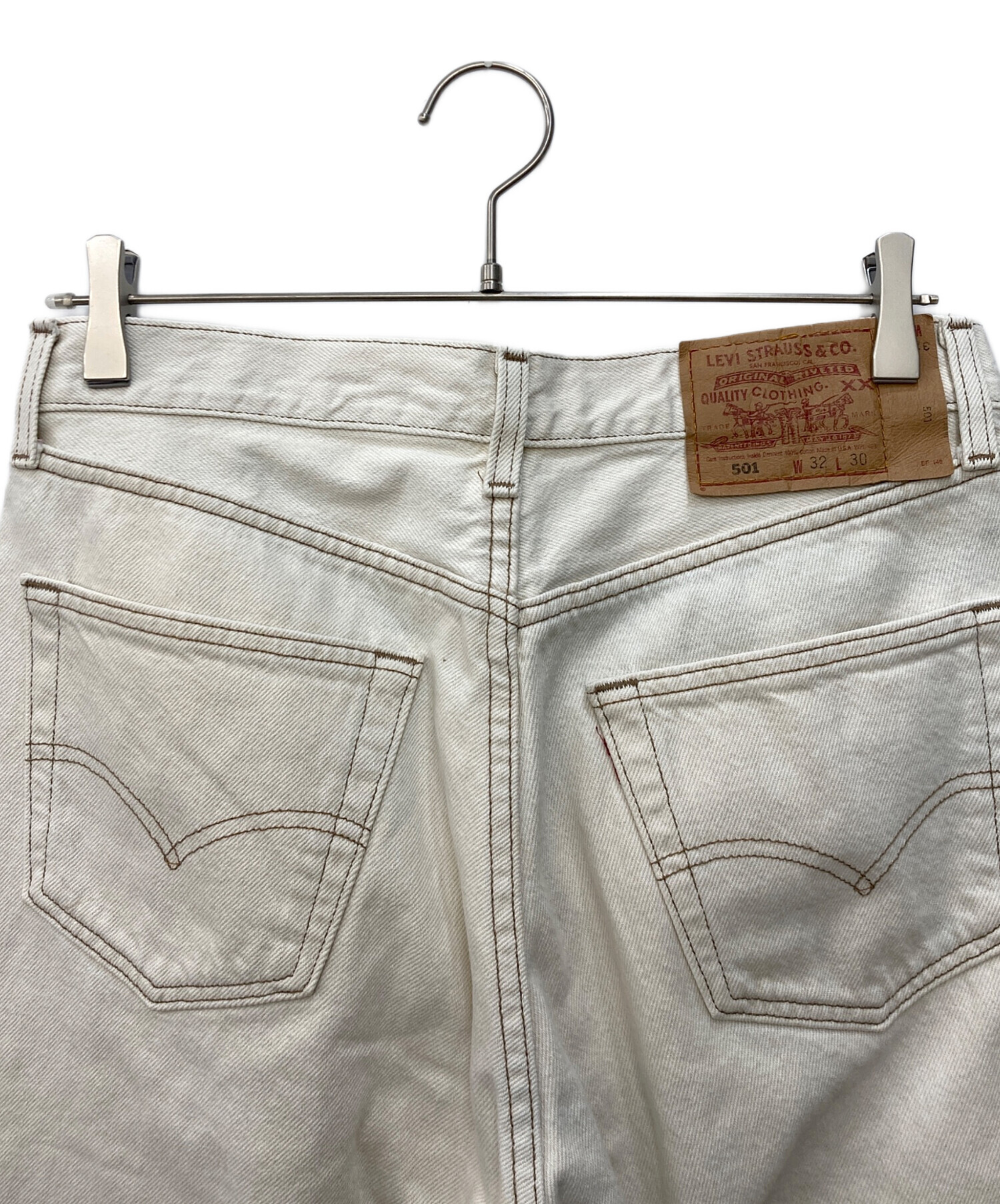 中古・古着通販】LEVI'S (リーバイス) 501デニムパンツ アイボリー