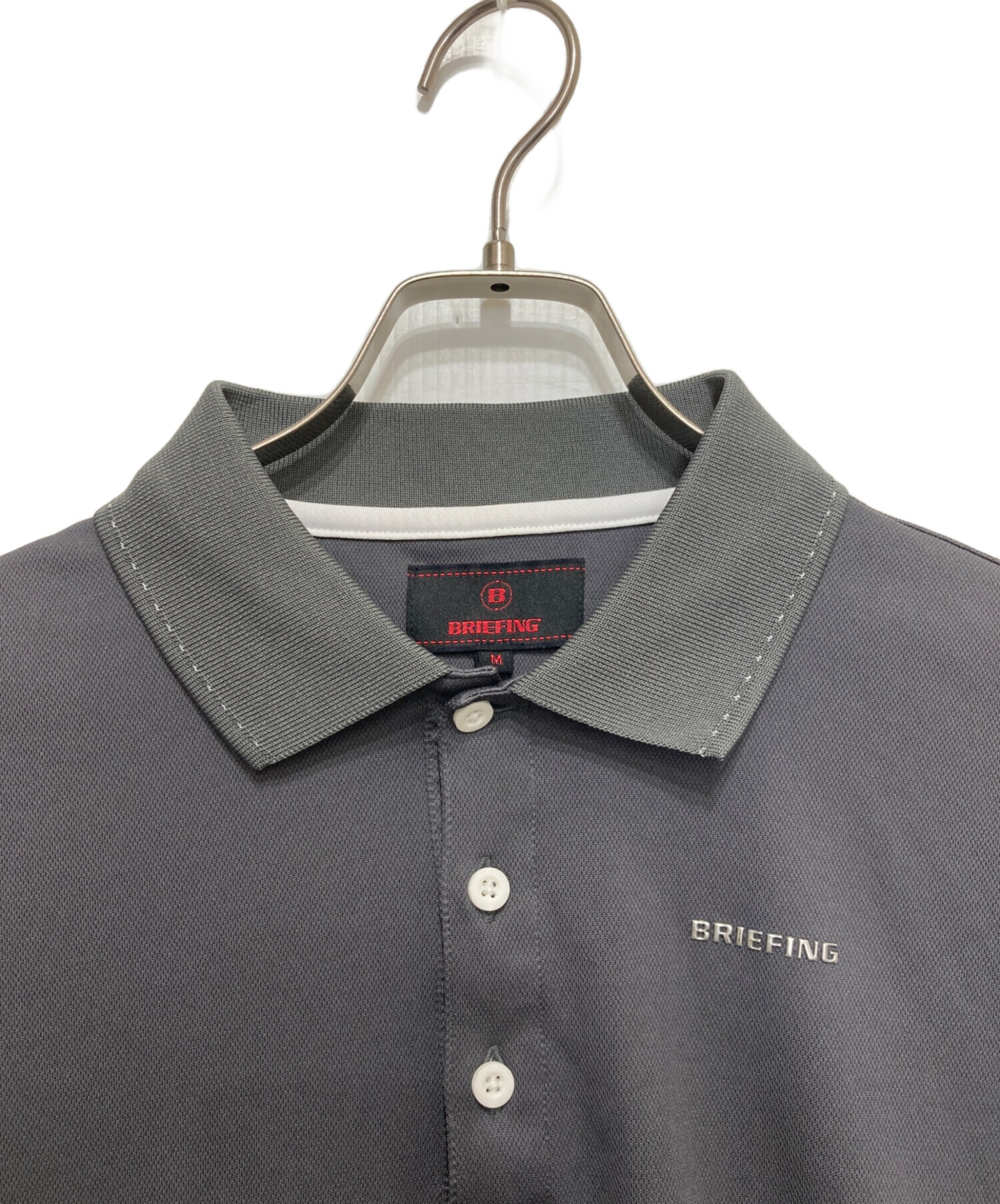 中古・古着通販】BRIEFING (ブリーフィング) ポロシャツ グレー サイズ