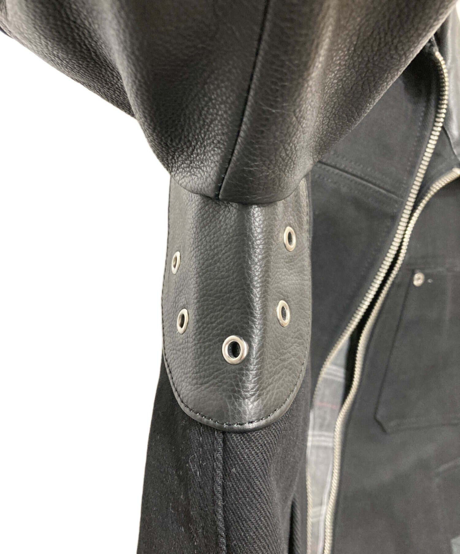 DIESEL（ディーゼル）　J-YUKI レザーキャンバスレイヤードジャケット DIESEL（ディーゼル） J-YUKI レザーキャンバスレイヤードジャケット