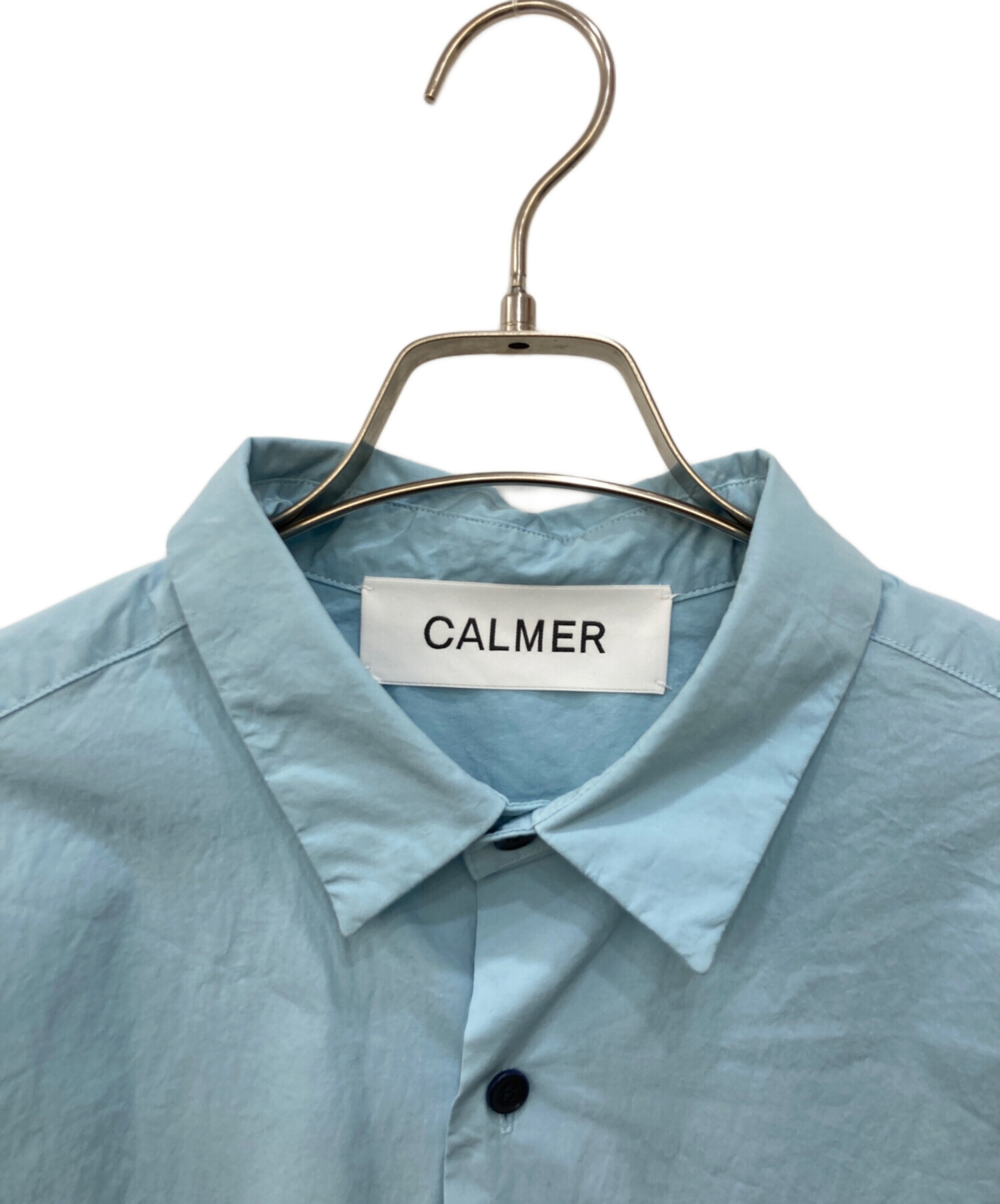 中古・古着通販】calmer (カルメール) ナチュラルダイBIGシャツ ブルー 