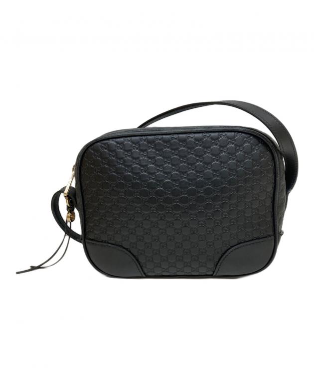 【fysayuko】Gucci 黒 レザー ショルダーバッグ 中古・古着通販】GUCCI (グッチ) ショルダーバッグ ブラック｜ブランド