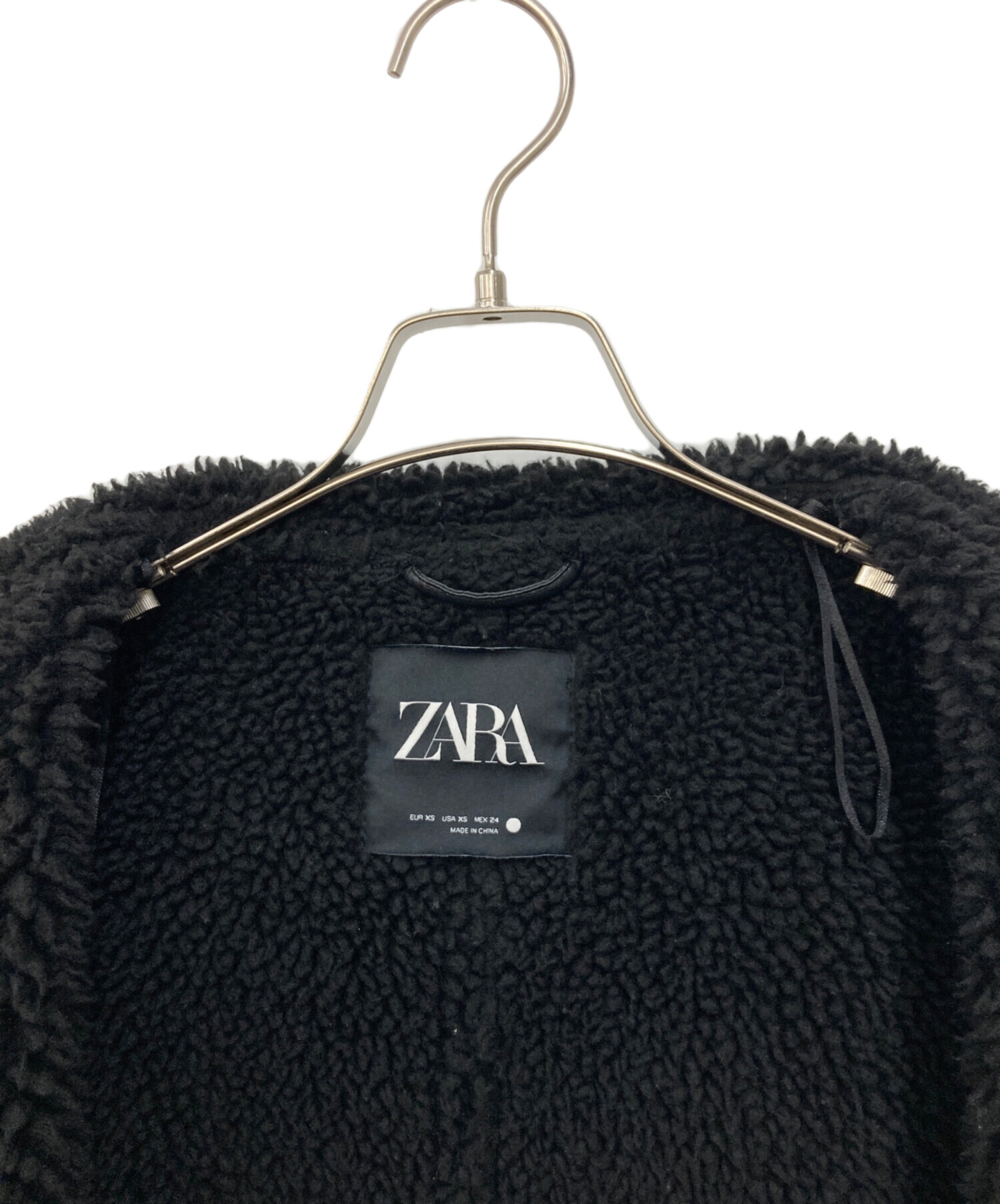 中古・古着通販】ZARA (ザラ) ダブルフェイスライダース ブラック