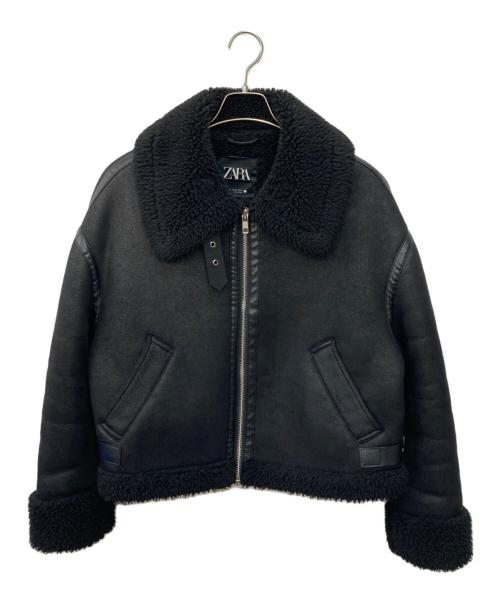 最終値下げ☆ZARA ザラ ダブルフェイス ライダースジャケット ブラック極美品 中古・古着通販】ZARA (ザラ) ダブルフェイスライダース ブラック