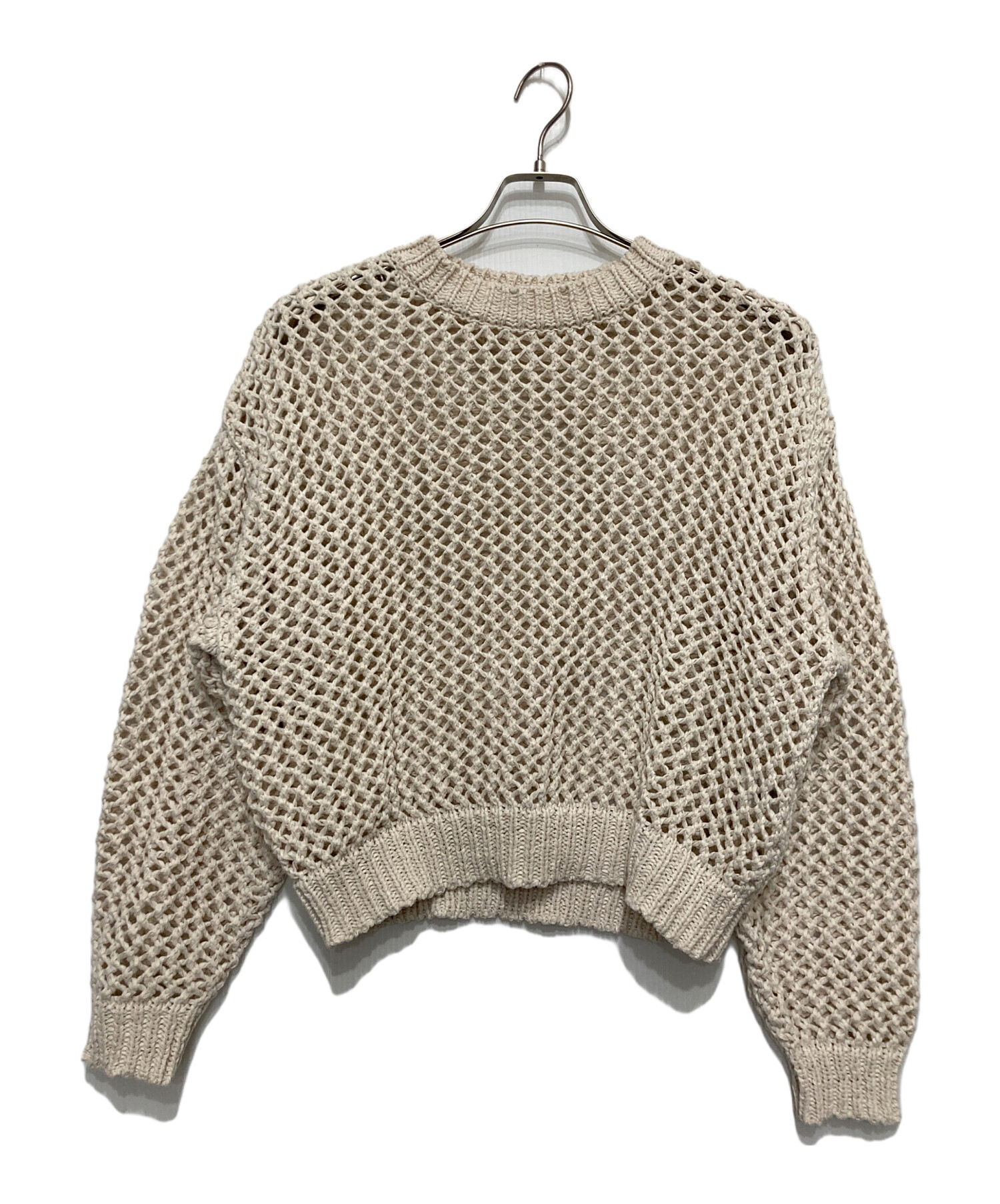 中古・古着通販】liyoca (リヨカ) メッシュ編みニット ベージュ サイズ