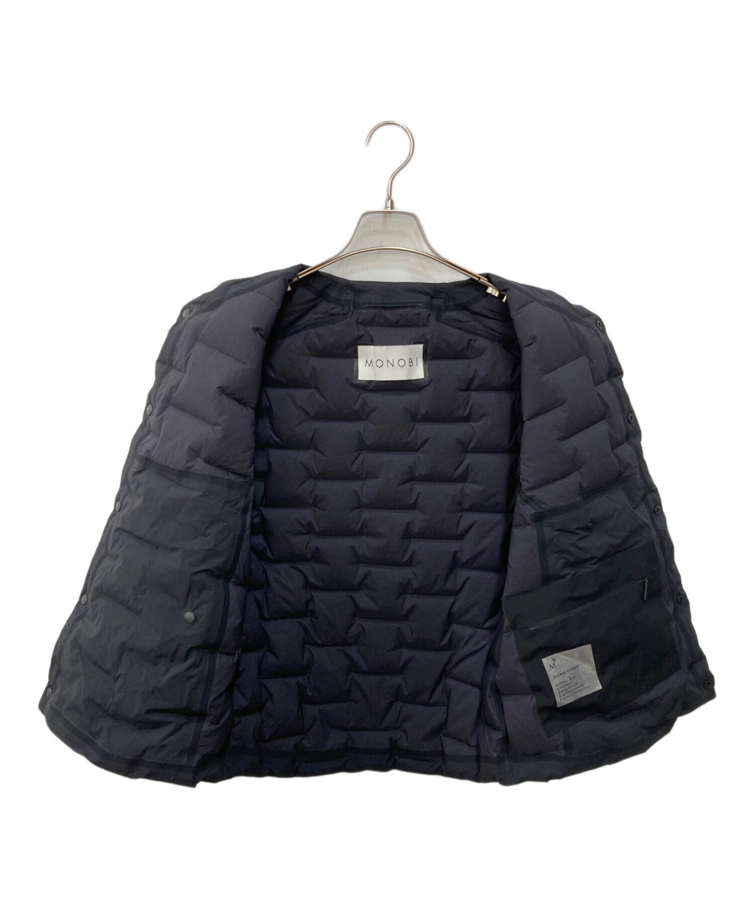 中古・古着通販】MONOBI (モノビ) KIN NYLON LIGHT V-NECK DOWN VEST 