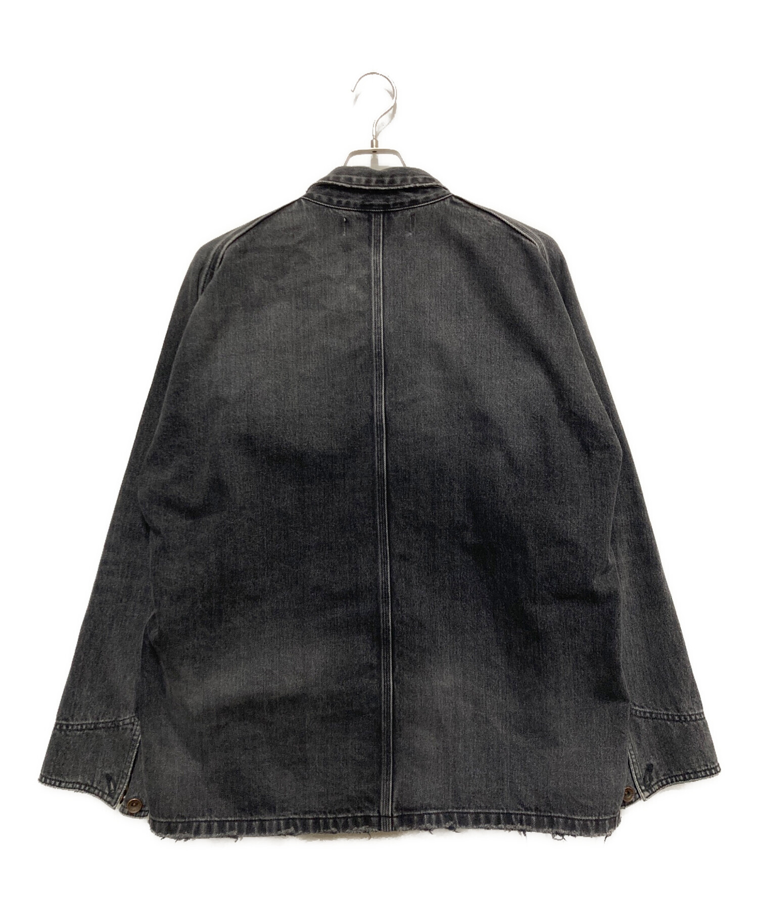 DAIRIKU 22SS Denim Cover All Lサイズ ブラック 中古・古着通販】DAIRIKU (ダイリク) Vintage Wash Denim Cover All