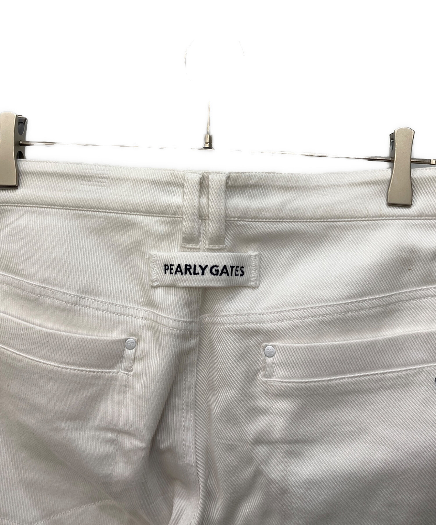 パーリーゲイツ　1/M ロングパンツ　ホワイト　バックロゴ　オールシーズン PEARLY GATES ストレッチパンツ ホワイト PEARLY GATES ホワイトパンツ