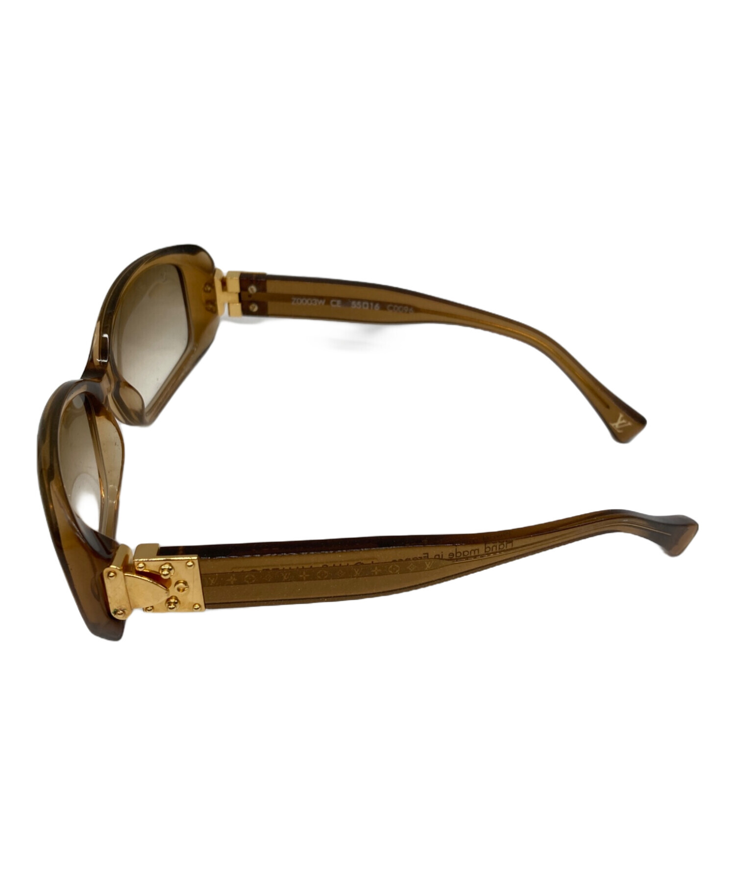 ルイヴィトン　サングラス　E0160 ベージュ　ゴールド　メンズ　レディース 中古・古着通販】LOUIS VUITTON (ルイ ヴィトン) サングラス ゴールド