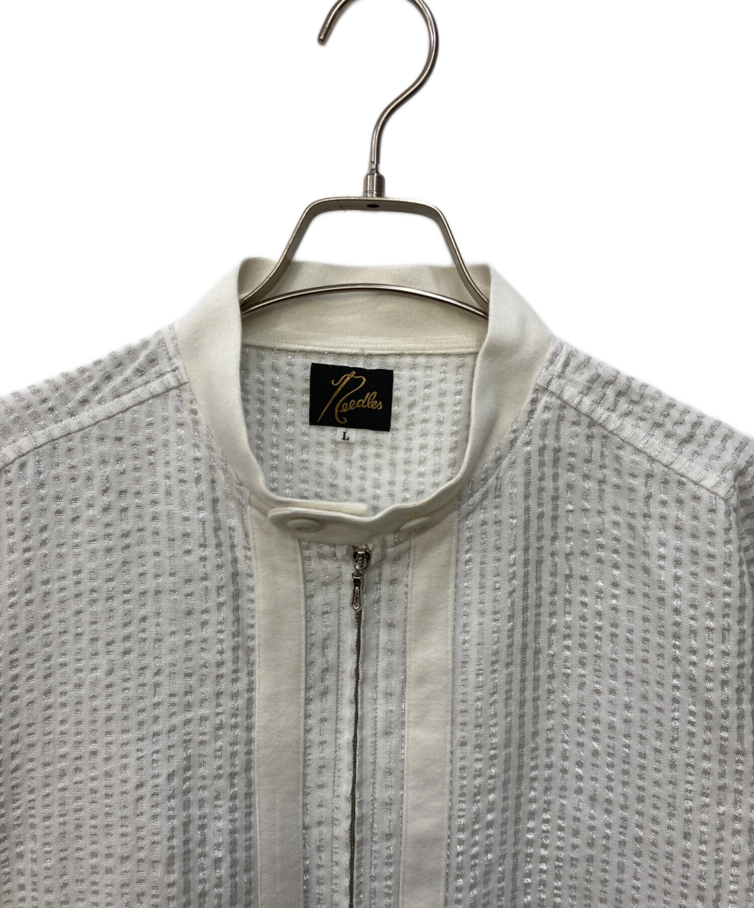 Needles ジップアップブルゾン 中古・古着通販】Needles (ニードルズ) ジップアップブルゾン ホワイト