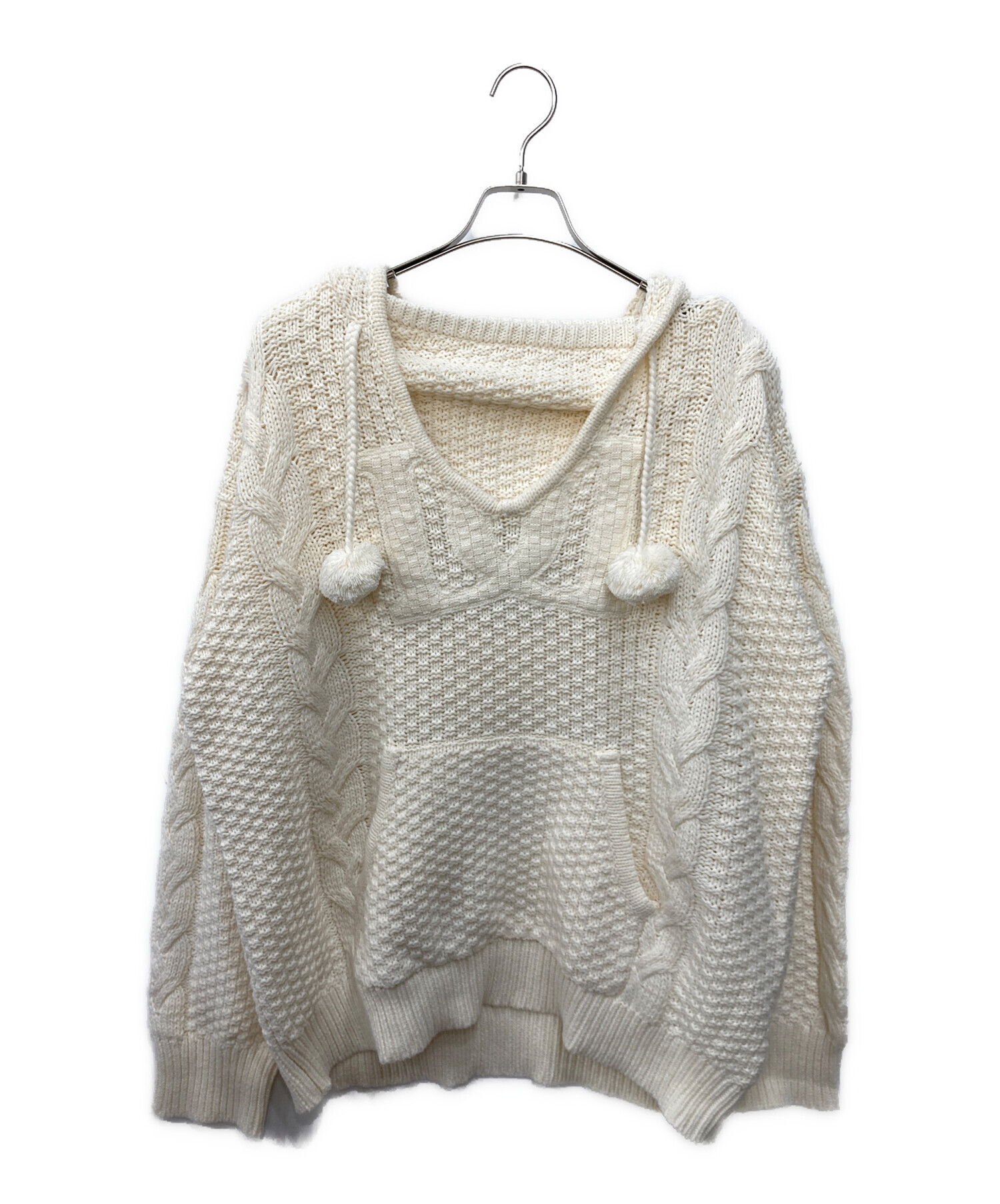 中古・古着通販】Darich (ダーリッチ) ケーブルDDロゴVネックニット