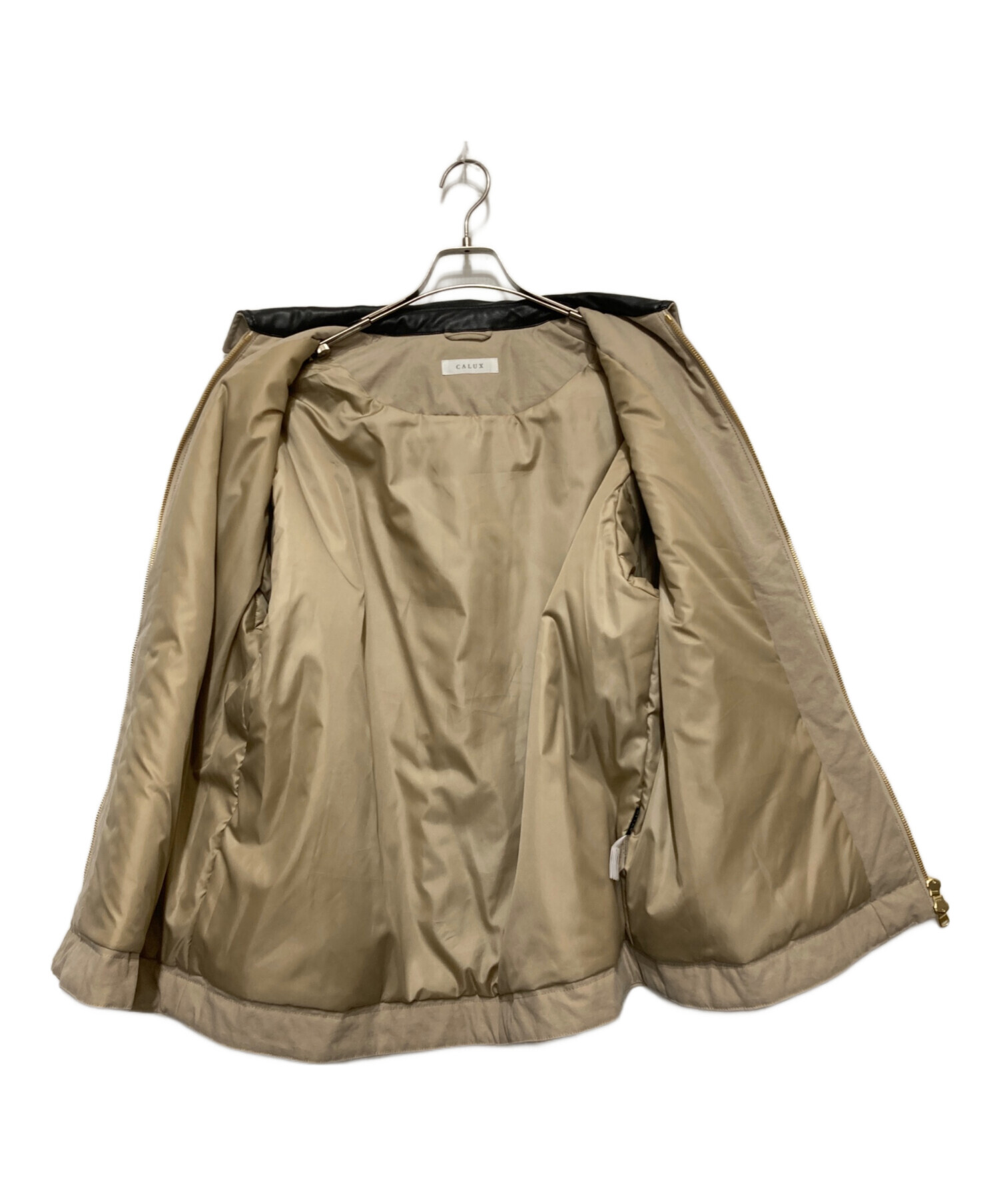 中古・古着通販】CALUX (キャラクス) ZIP UP ジャケット ベージュ 