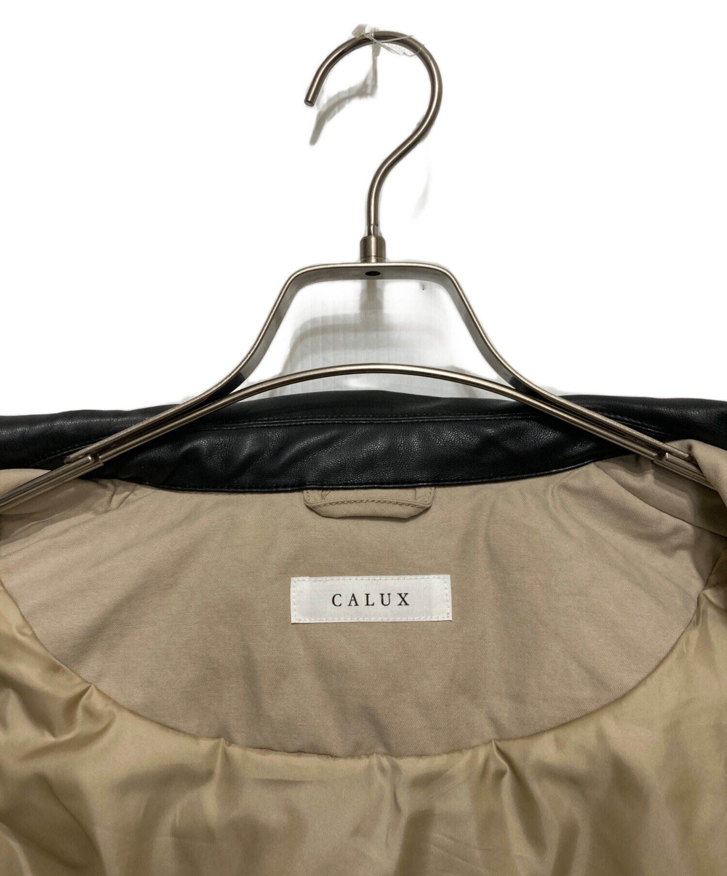 中古・古着通販】CALUX (キャラクス) ZIP UP ジャケット ベージュ 