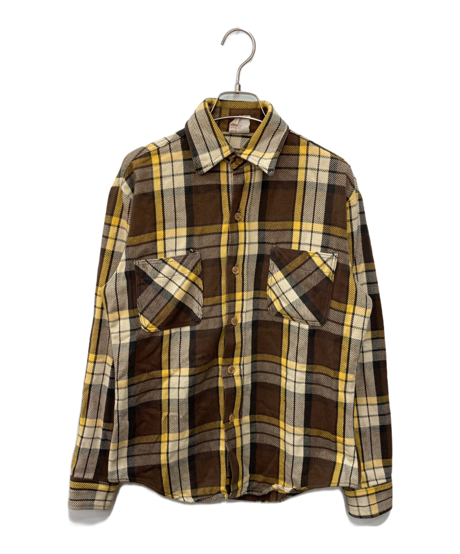 70's BIGMAC ネルシャツ　イエロー 中古・古着通販】big mac (ビッグマック) ネルシャツ イエロー