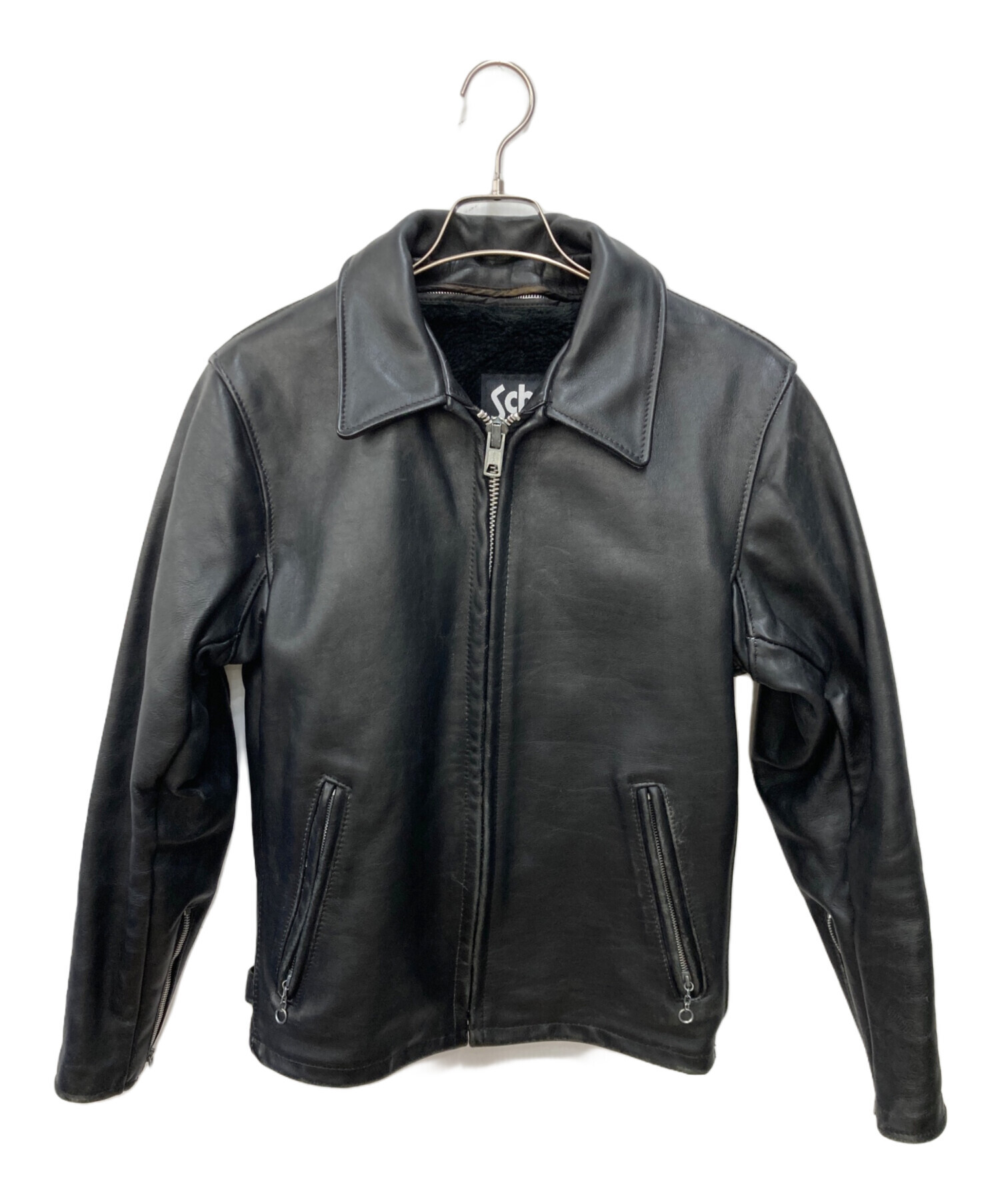 Schott ショットシングルライダース 36 ライナー付き　黒 中古・古着通販】Schott (ショット) ライナー付きライダースジャケット