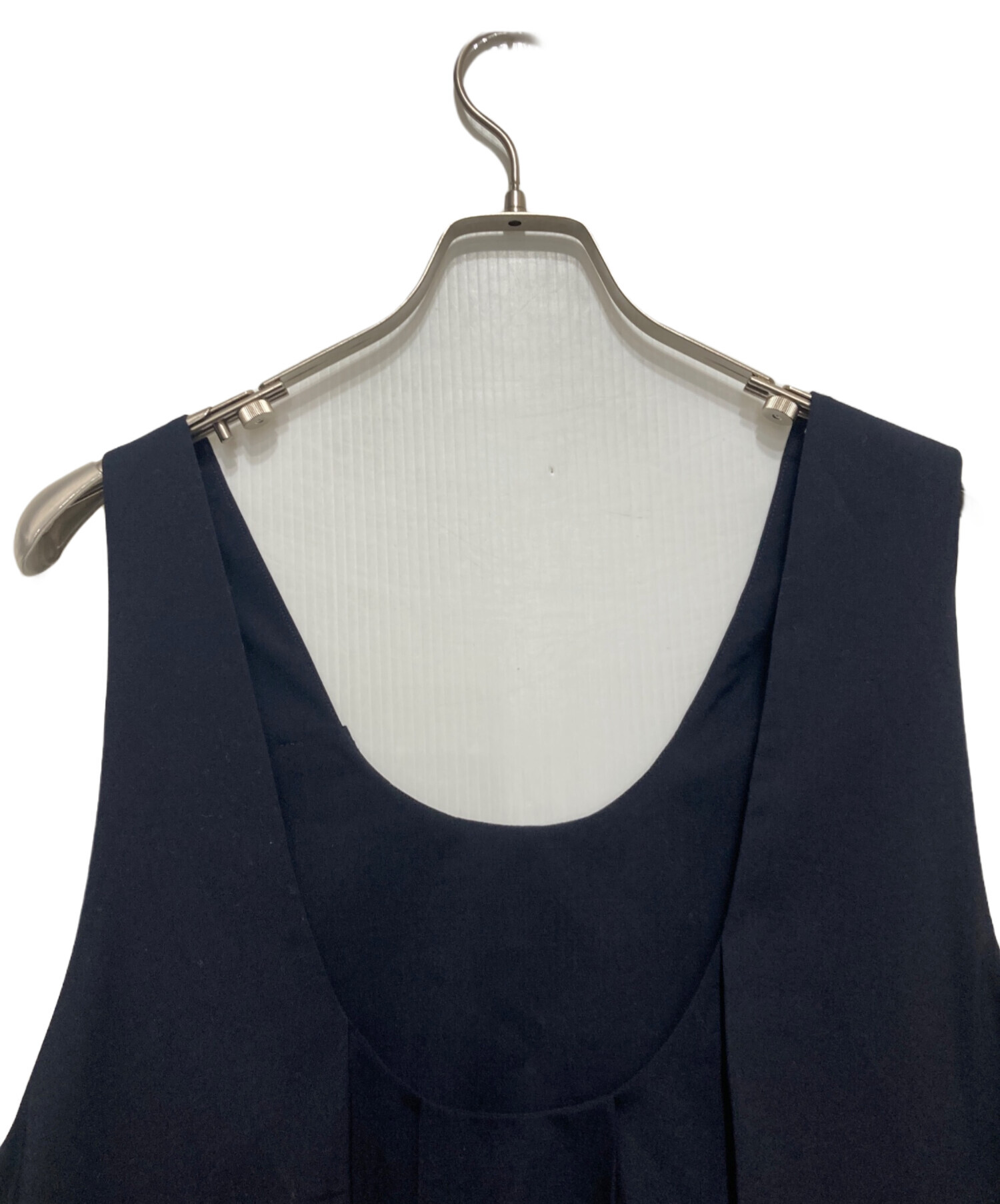 中古・古着通販】ENFOLD (エンフォルド) TUCK JUMPER-SKIRT ネイビー 